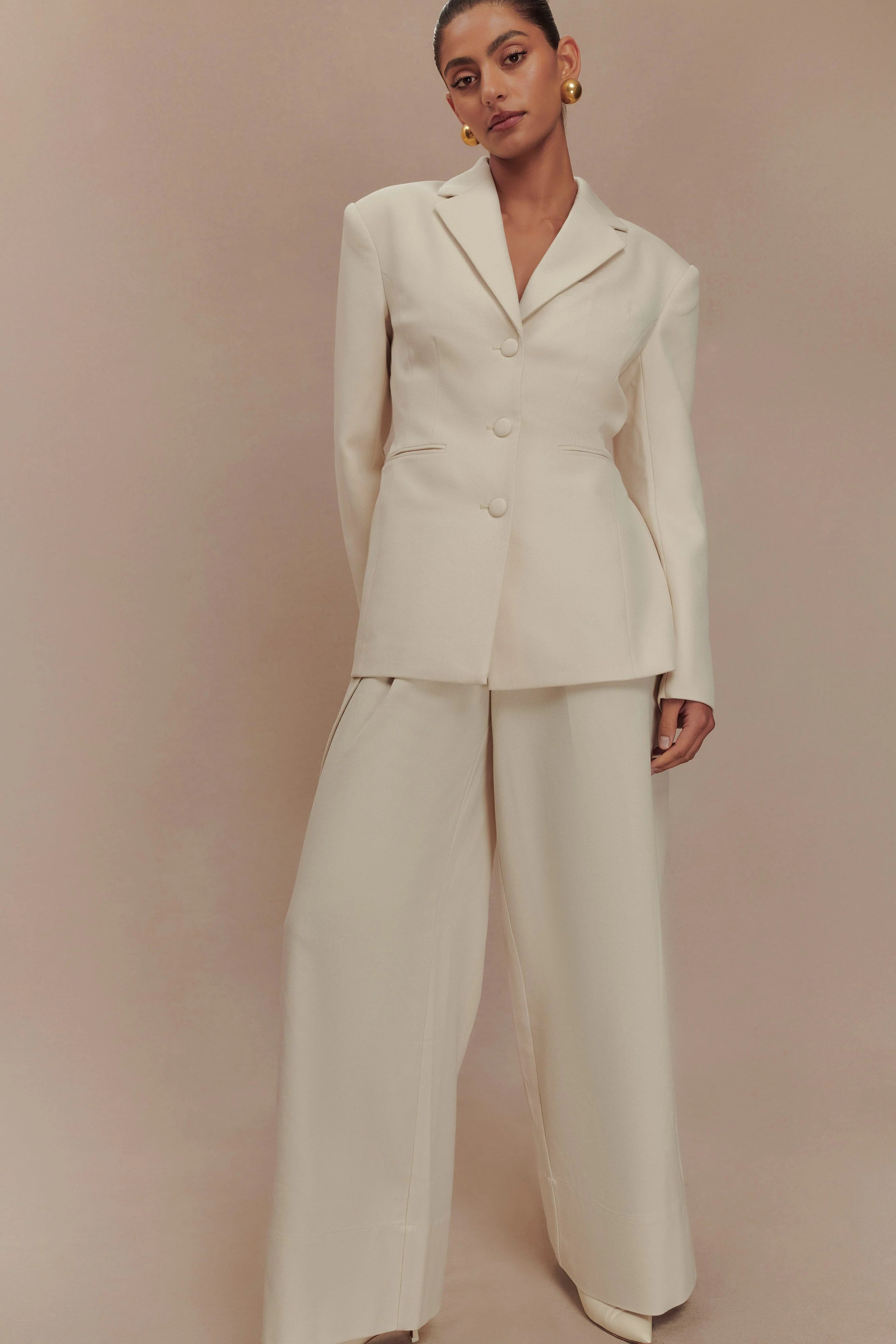 Bellamy Cinched Blazer - Buttermilk