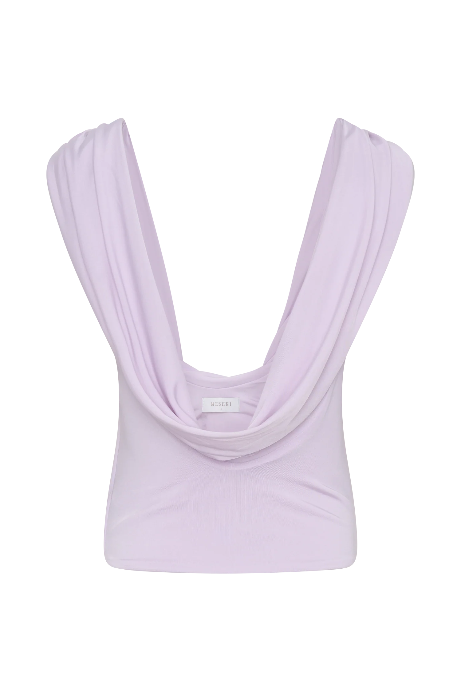 Bridget Slinky Cowl Back Top - Dusty Lilac
