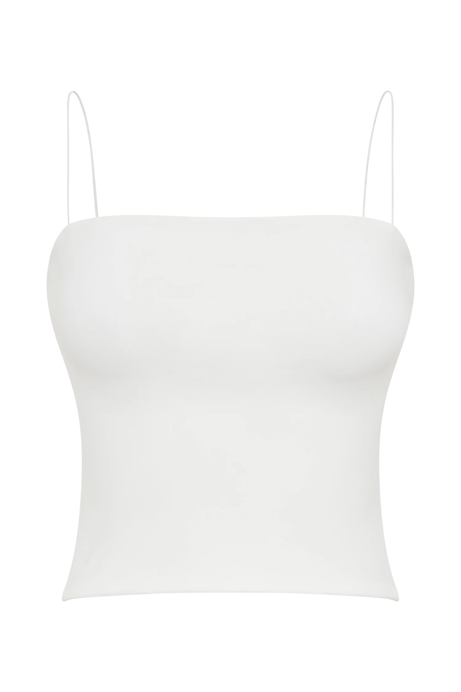 Arya Longline Spaghetti Strap Top - White