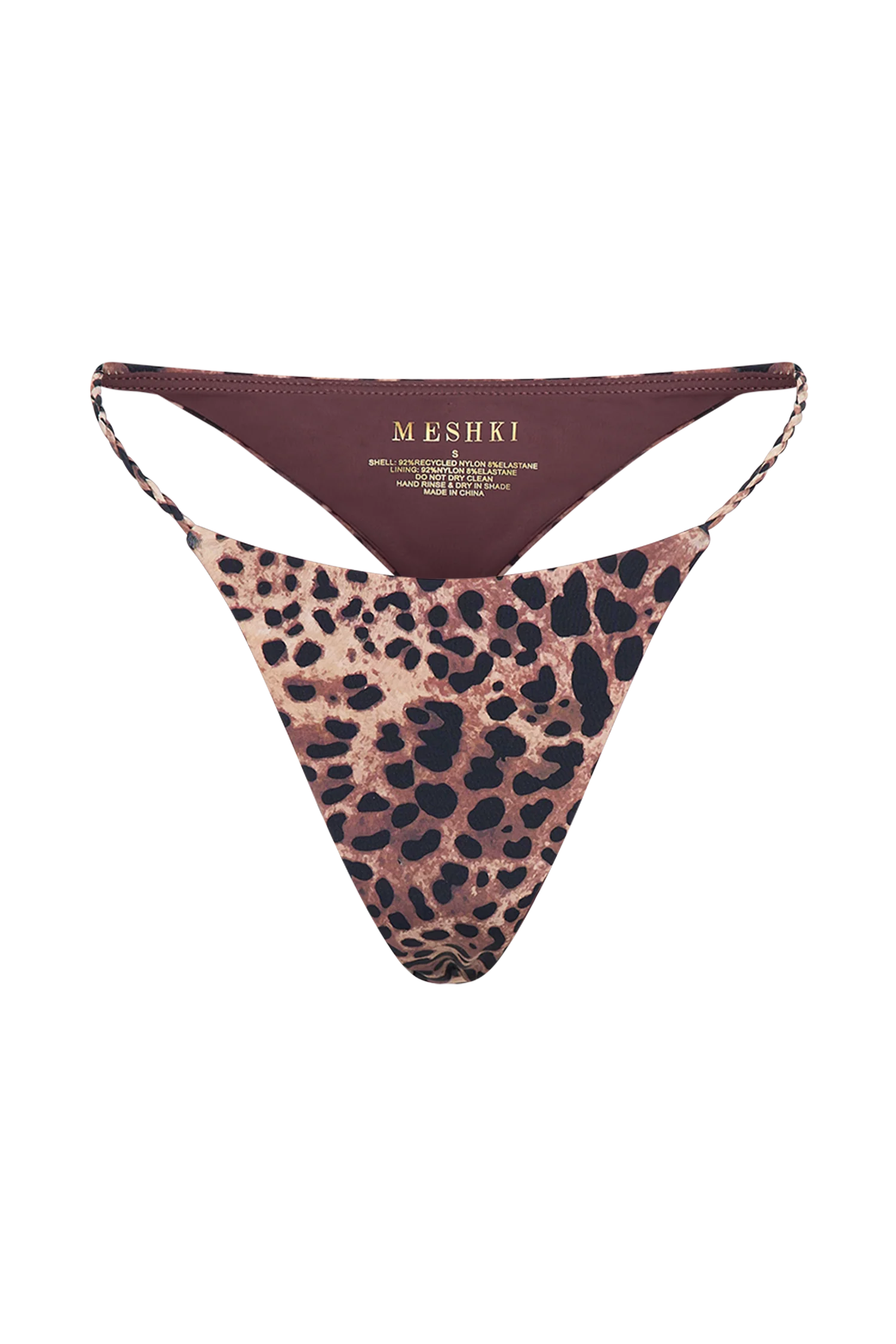 Melika Braided Bikini Bottoms - Leopard Print