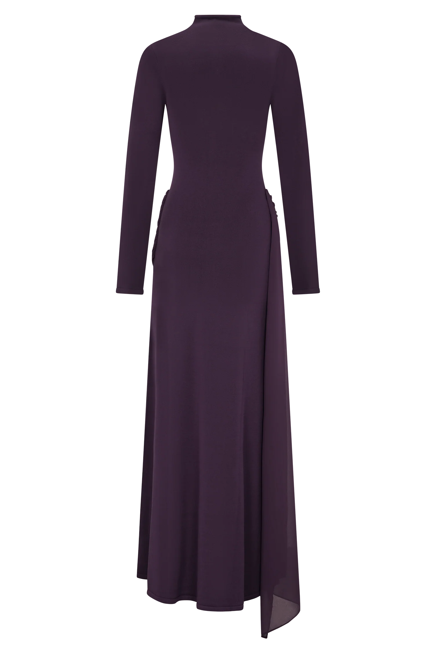 Grayson Knit Chiffon Maxi Dress - Plum
