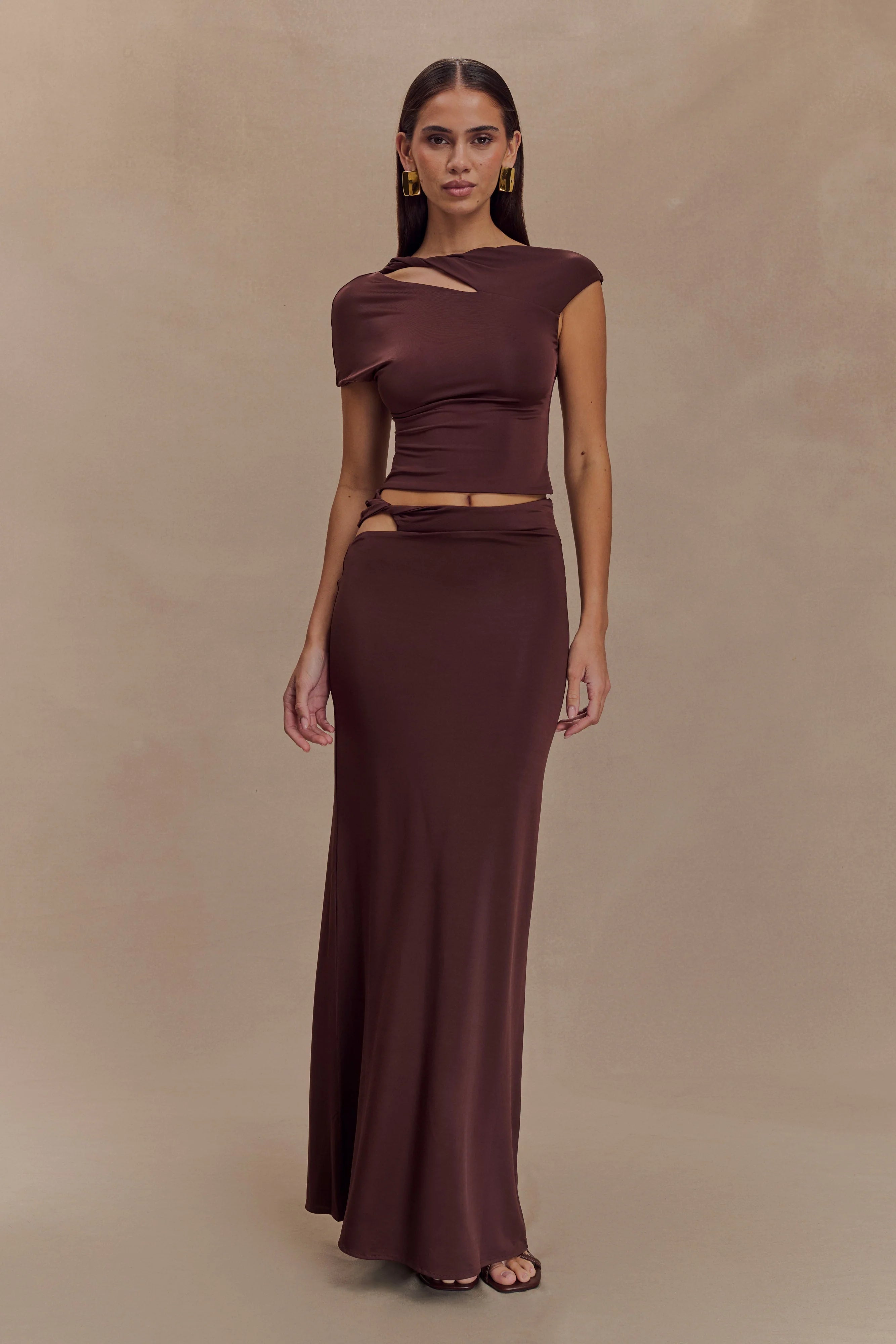 Haven Slinky Twist Top - Chocolate