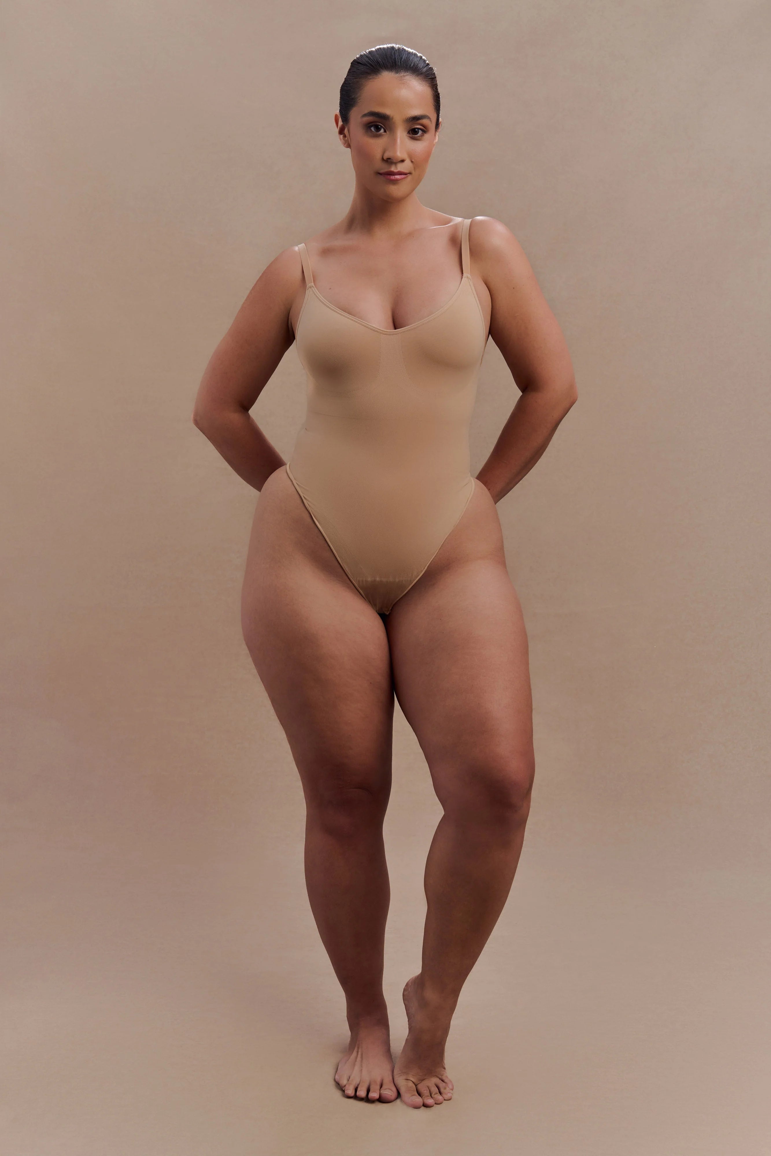 Alyssa Backless Shapewear Bodysuit - Beige