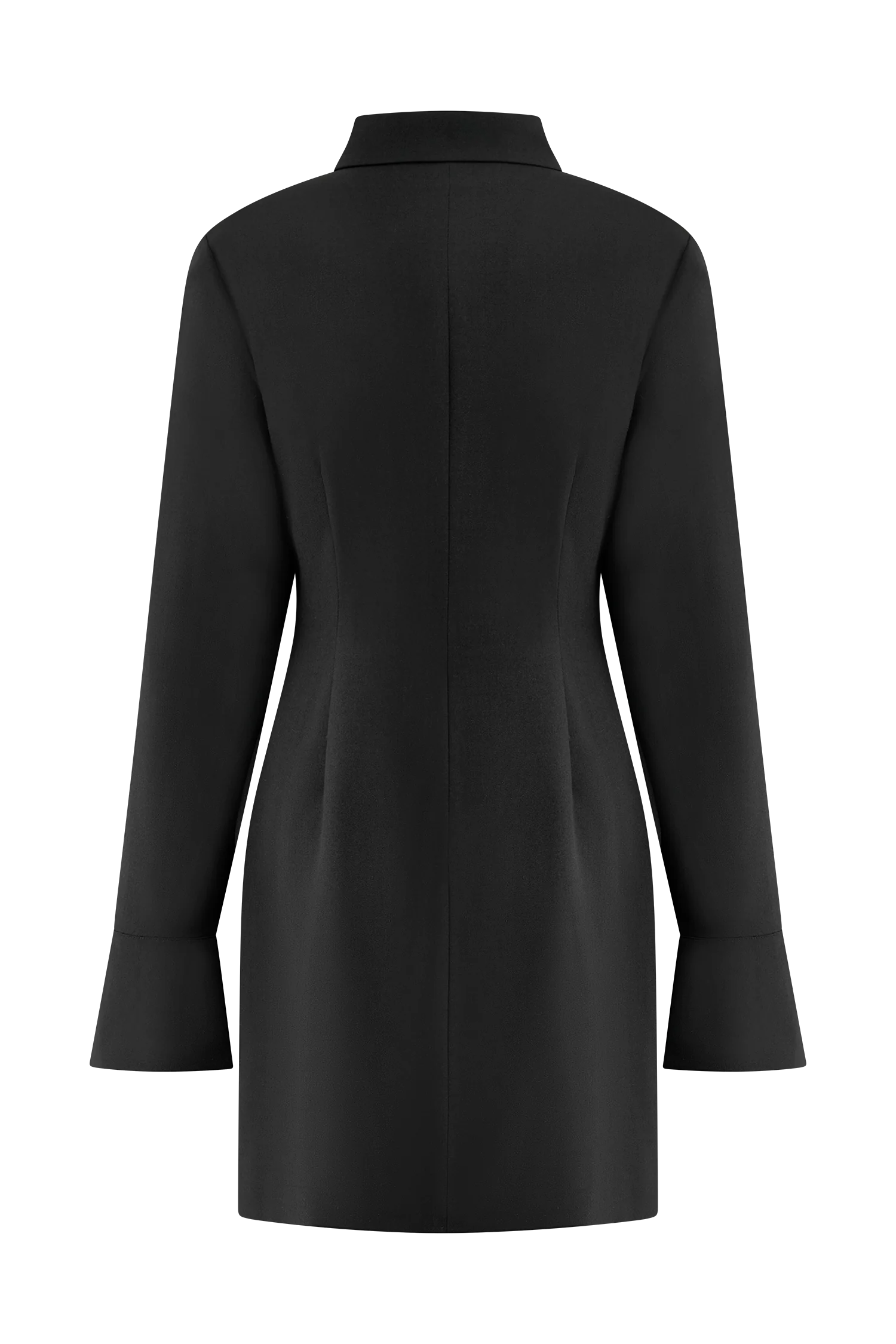 Dorian Fitted Shirt Mini Dress - Black