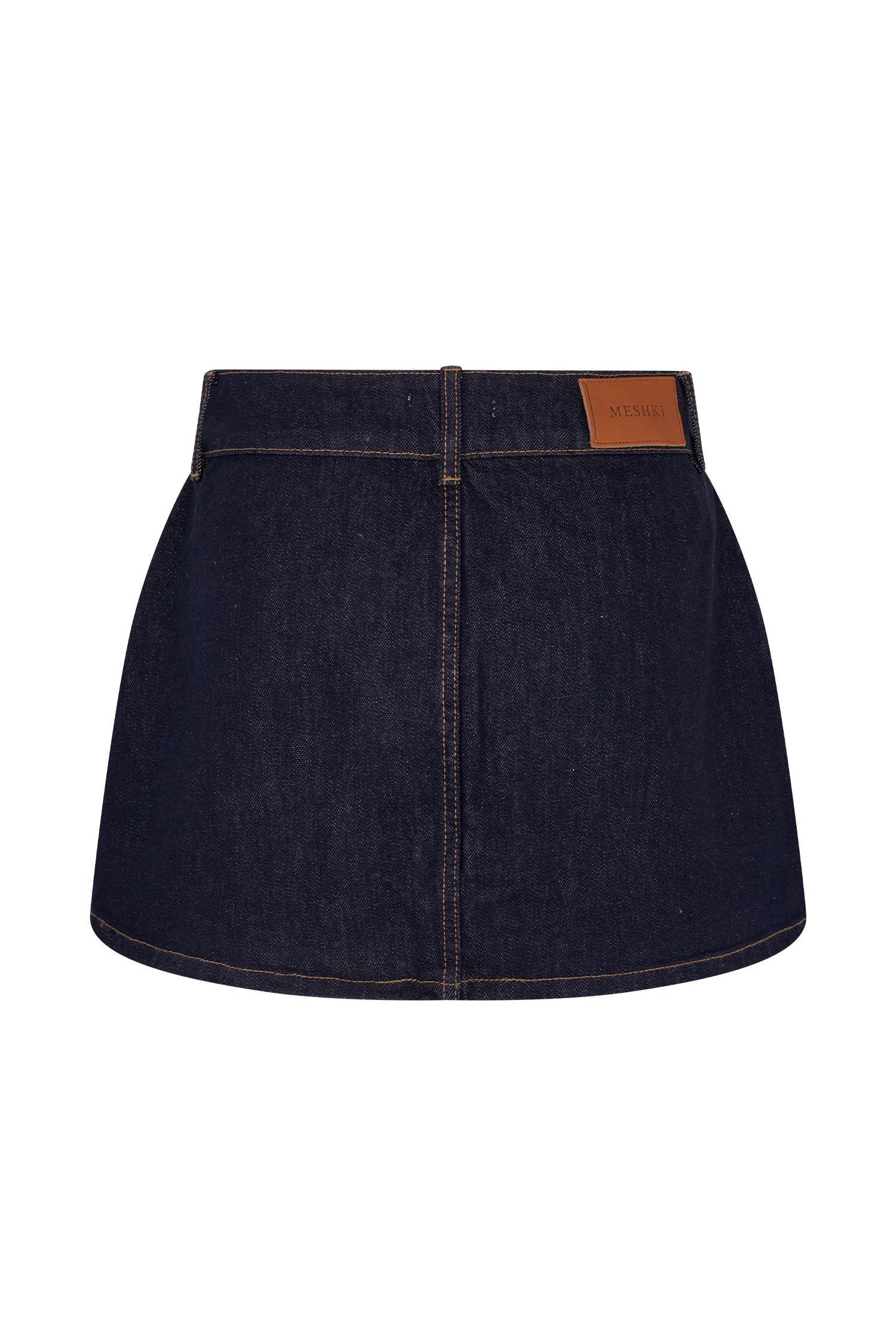Julienne Denim Mini Skirt - Washed Indigo Blue