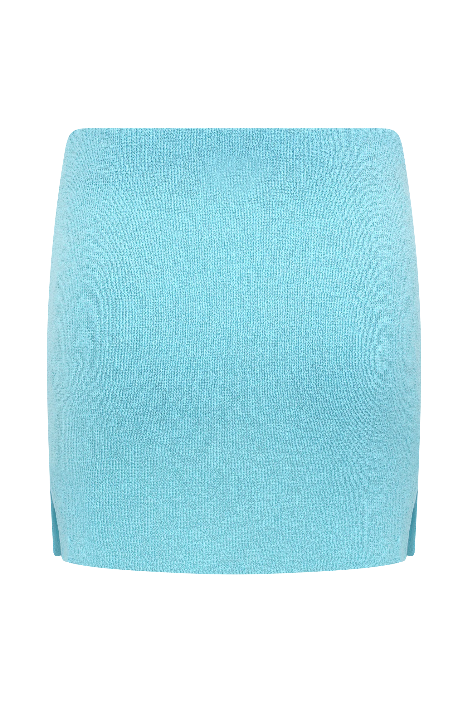 Esme Knit Mini Skirt - Cyan Blue