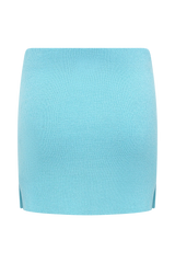 Esme Knit Mini Skirt - Cyan Blue