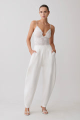 Jasper Plunge Lace Bodysuit - Ivory