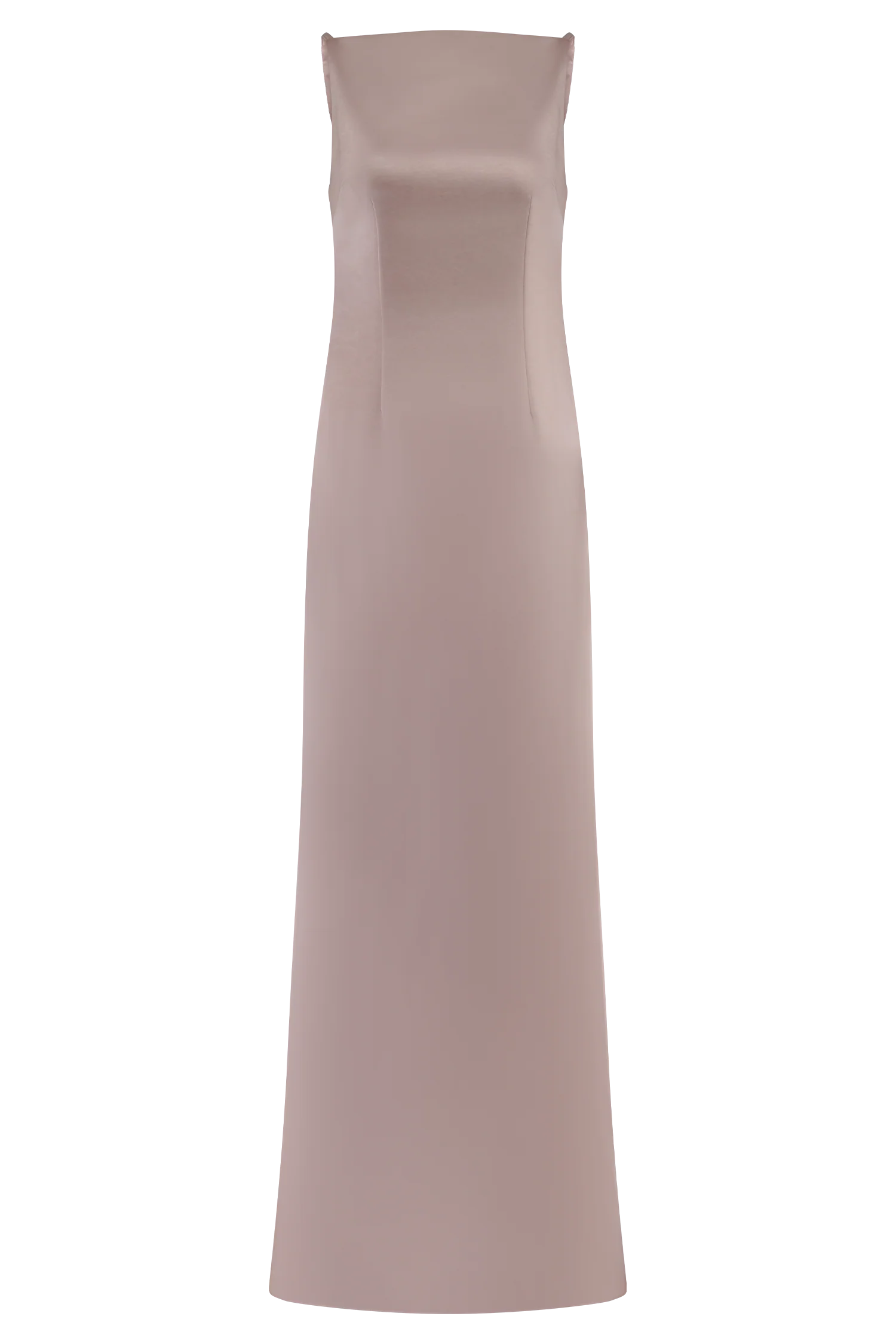 Violet Sleeveless Satin Maxi Dress - Soft Pink