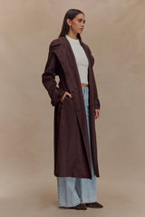Marc Faux Suede Coat - Cocoa Chocolate