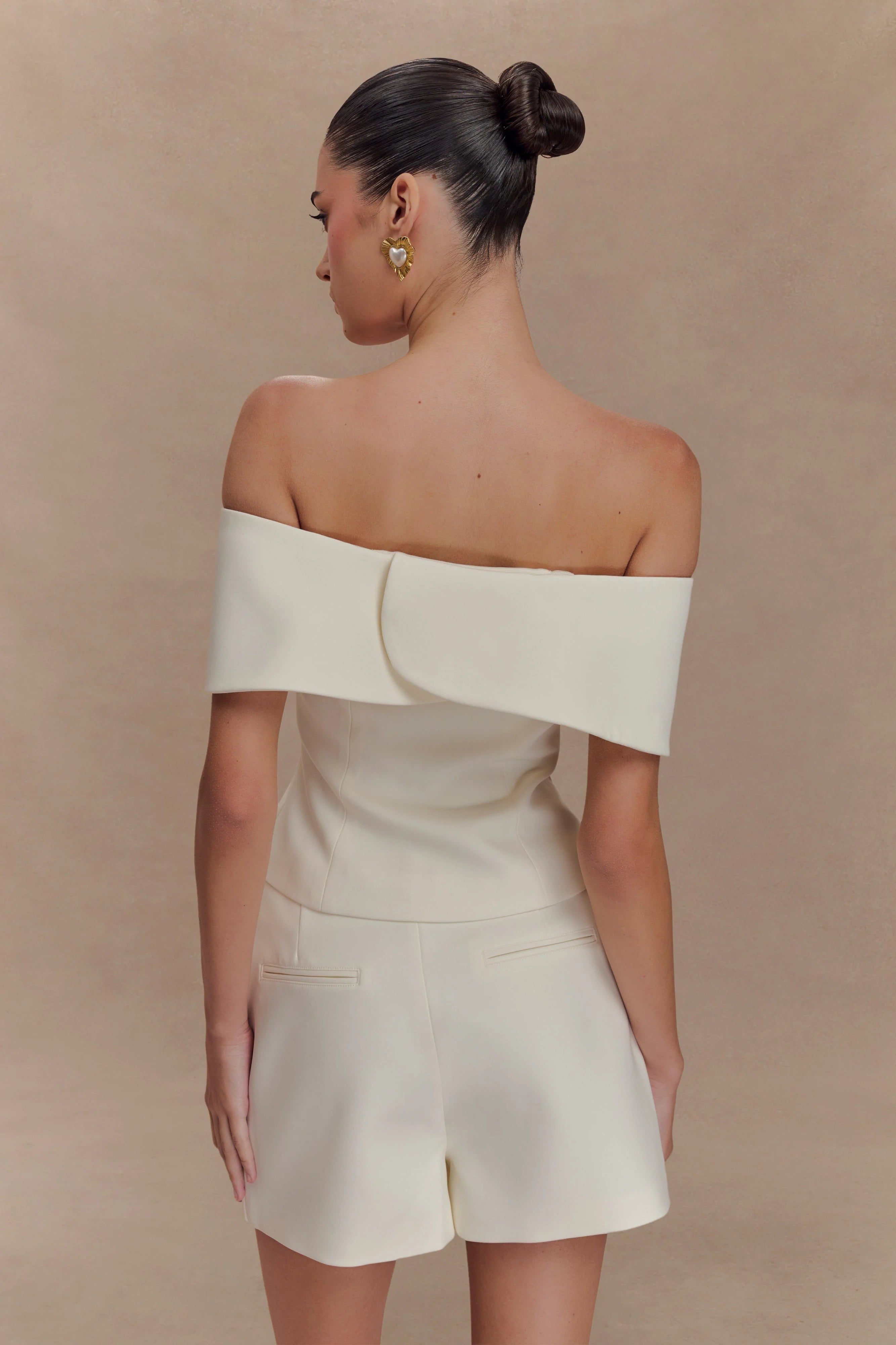 Alix Suiting Mini Skort - Ivory