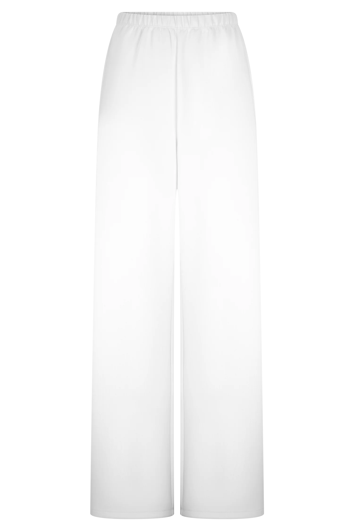Janayia Cotton Wide Leg Pants - White