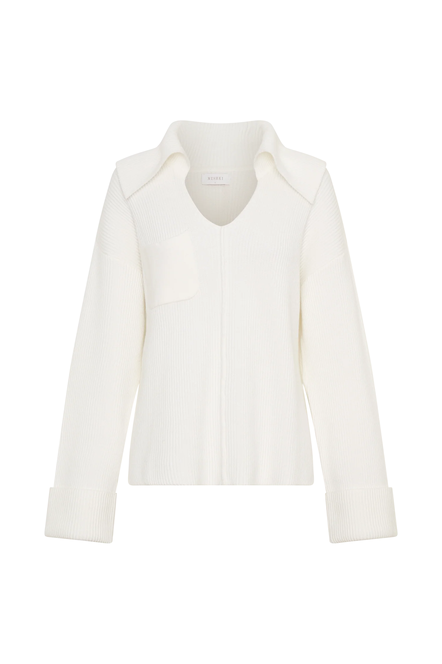 Bianka V Neck Knit Jumper - Off White