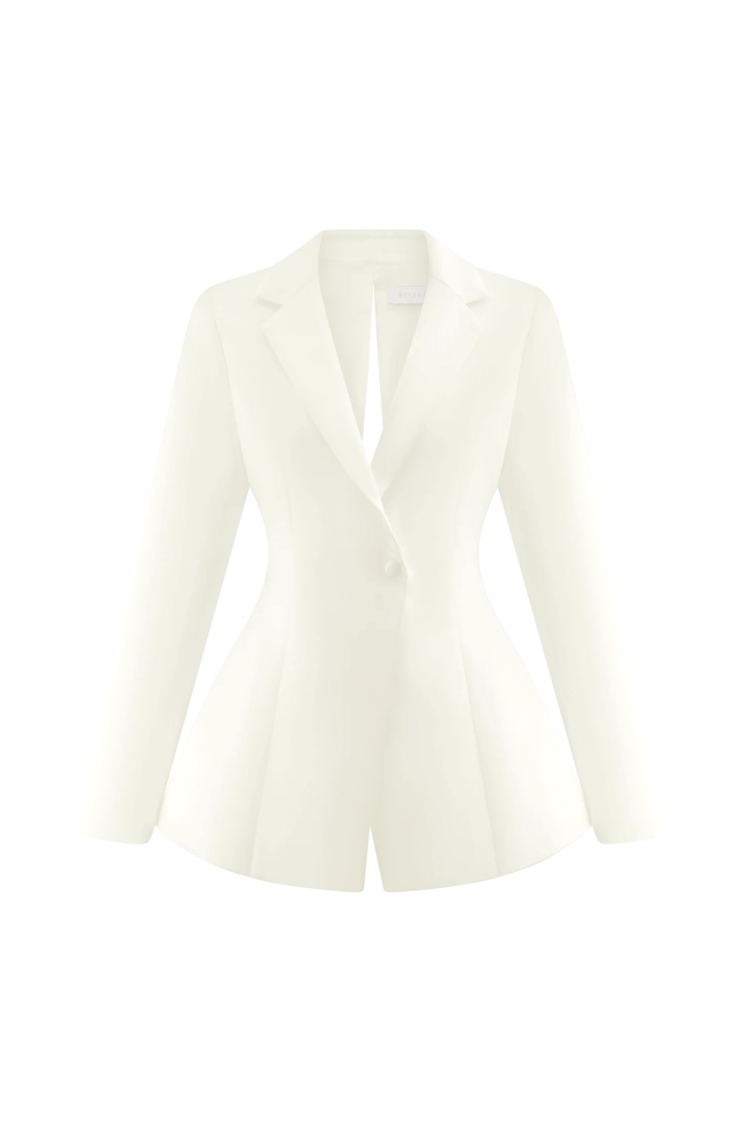 Ada Tailored Satin Blazer - Ivory