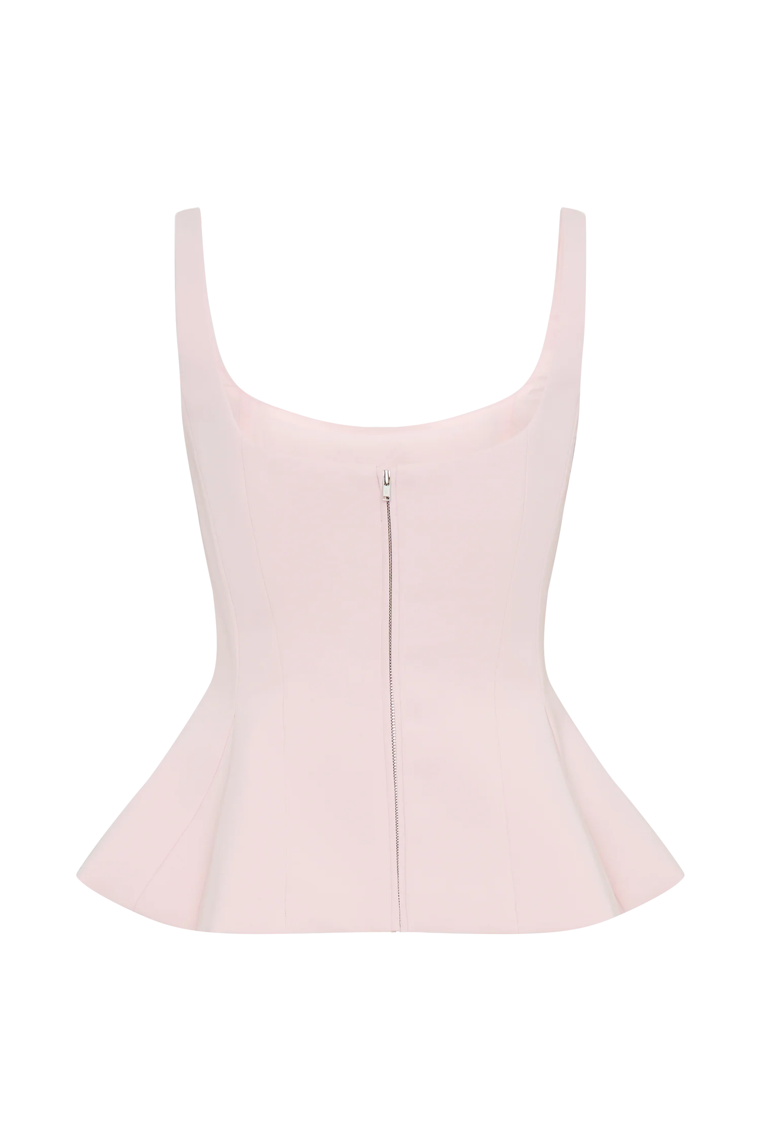 Korrie Suiting Peplum Top - Powder Pink