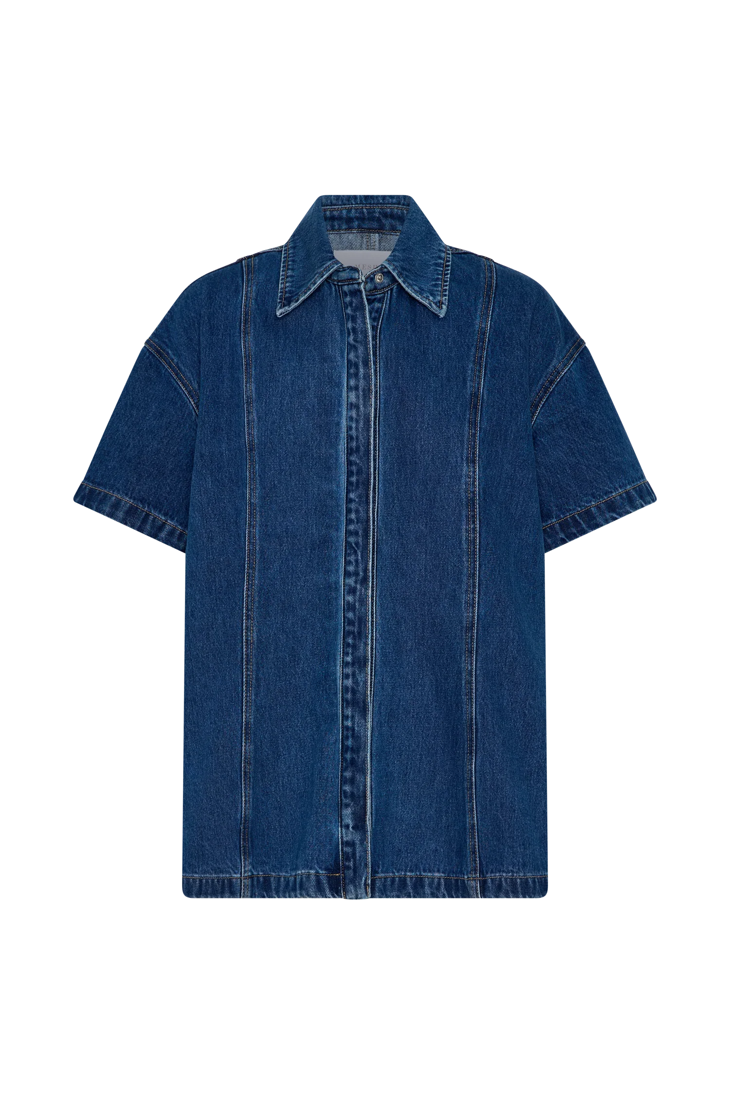 Maya Oversized Denim Shirt - Dark Blue