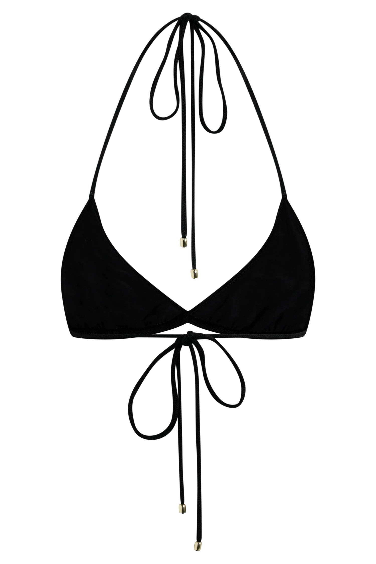 Huntleigh Crochet Bikini Top - Black & Gold Sunshine Print