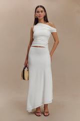 Kacey Slinky Off Shoulder Top - White