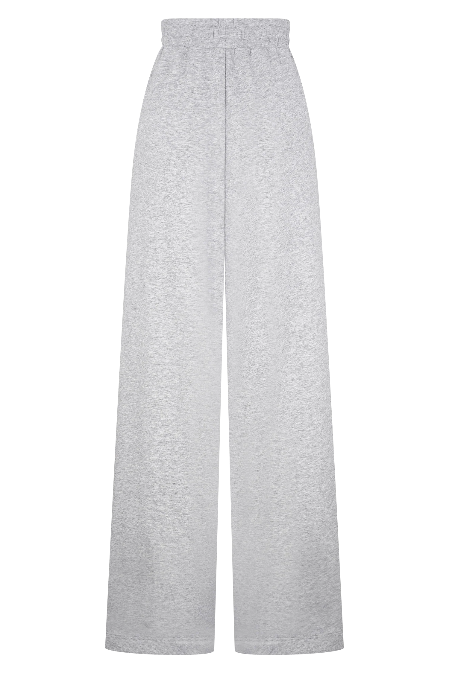 Aspen Gathered Wide Leg Jogger - Light Grey Marle