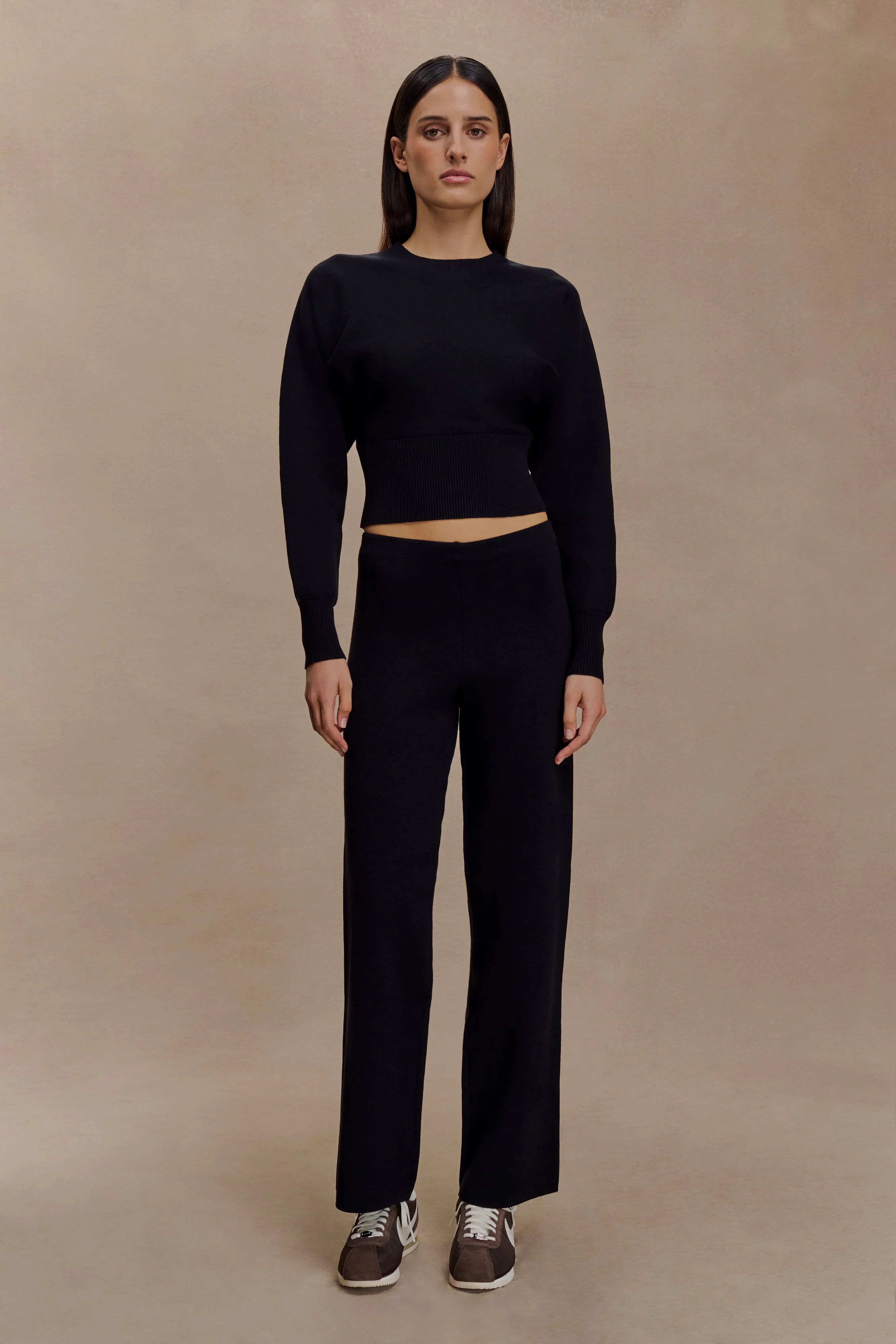 Ciaralee Cinched Waist Jumper - Black