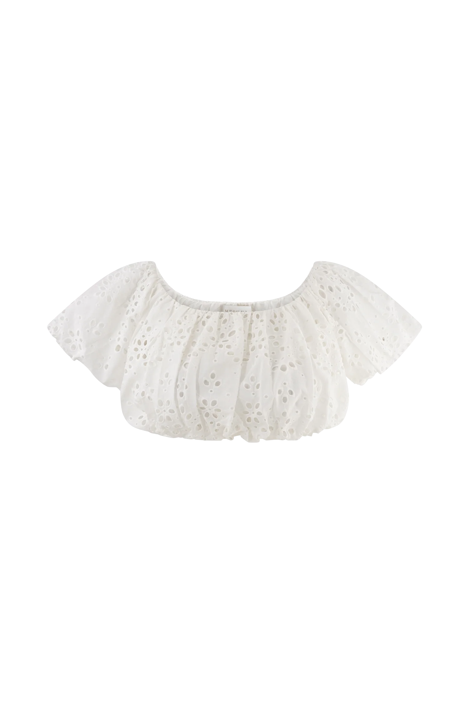Autumn Off Shoulder Broderie Top - White