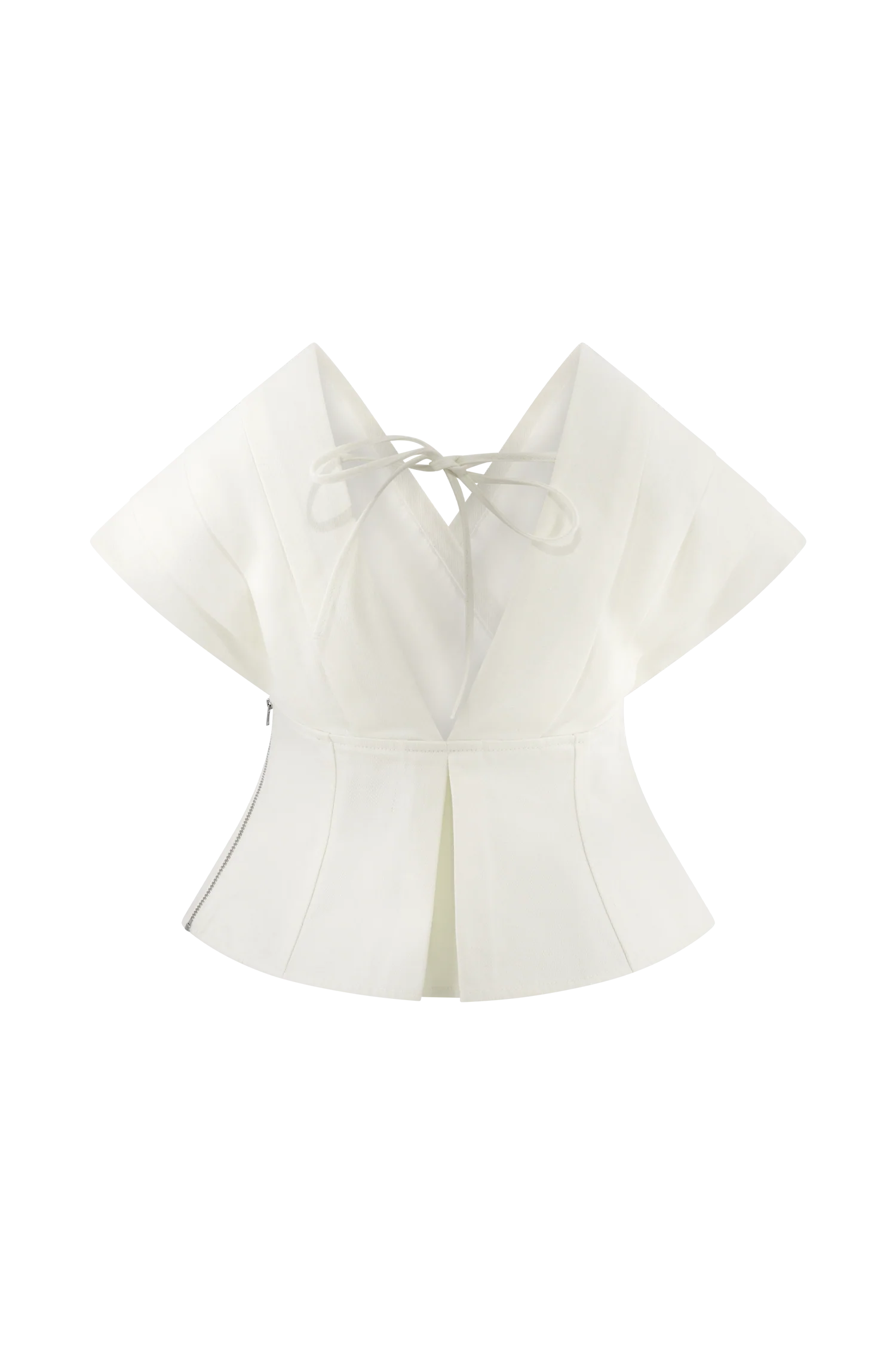 Rayne Off Shoulder Denim Top - White