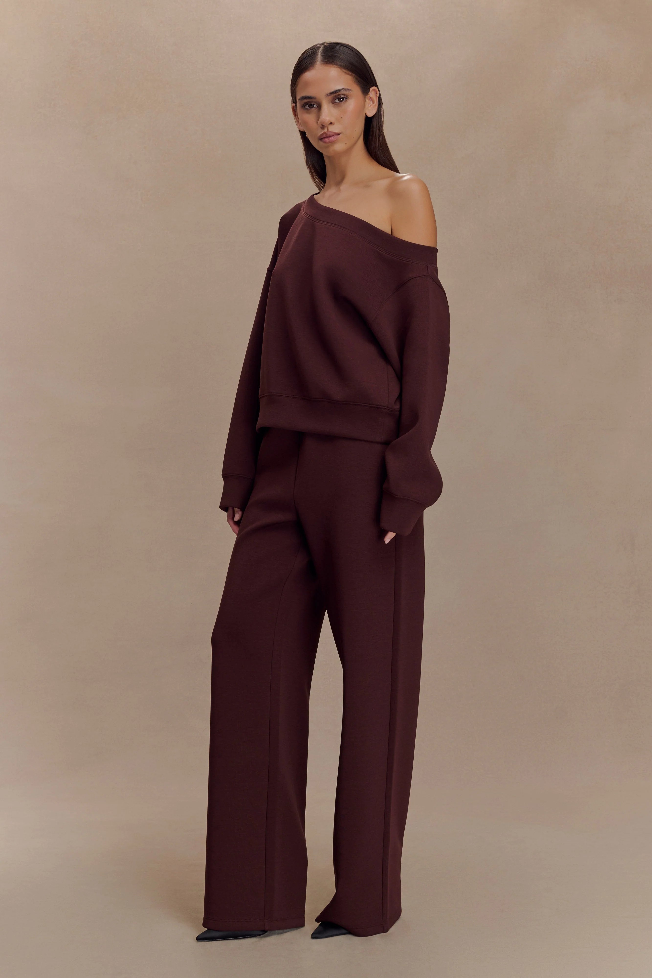 August Straight Leg Jogger - Chocolate
