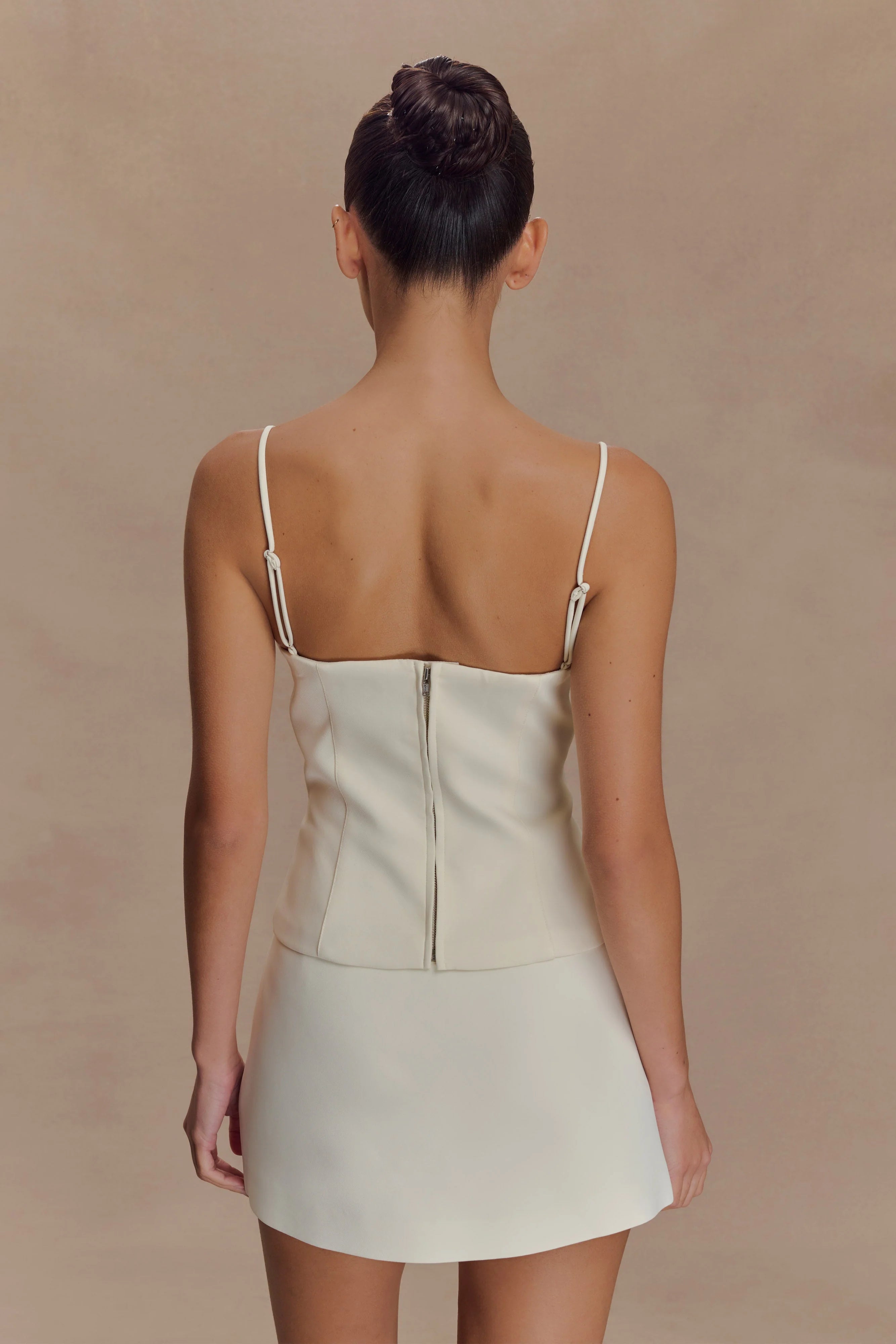 Jaime Suiting Mini Skort - Ivory