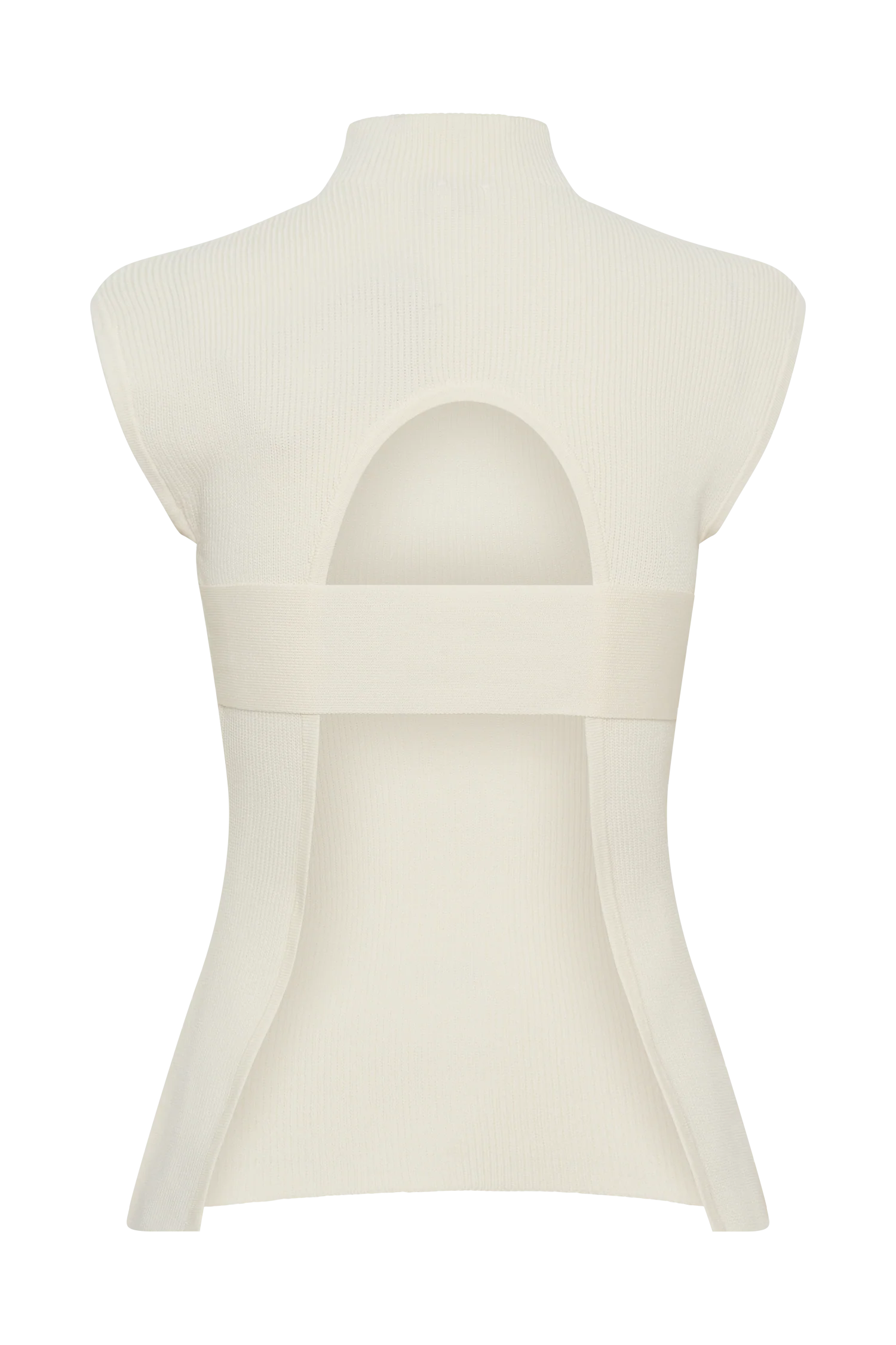 Maxine Knit Open Back Top - Ivory