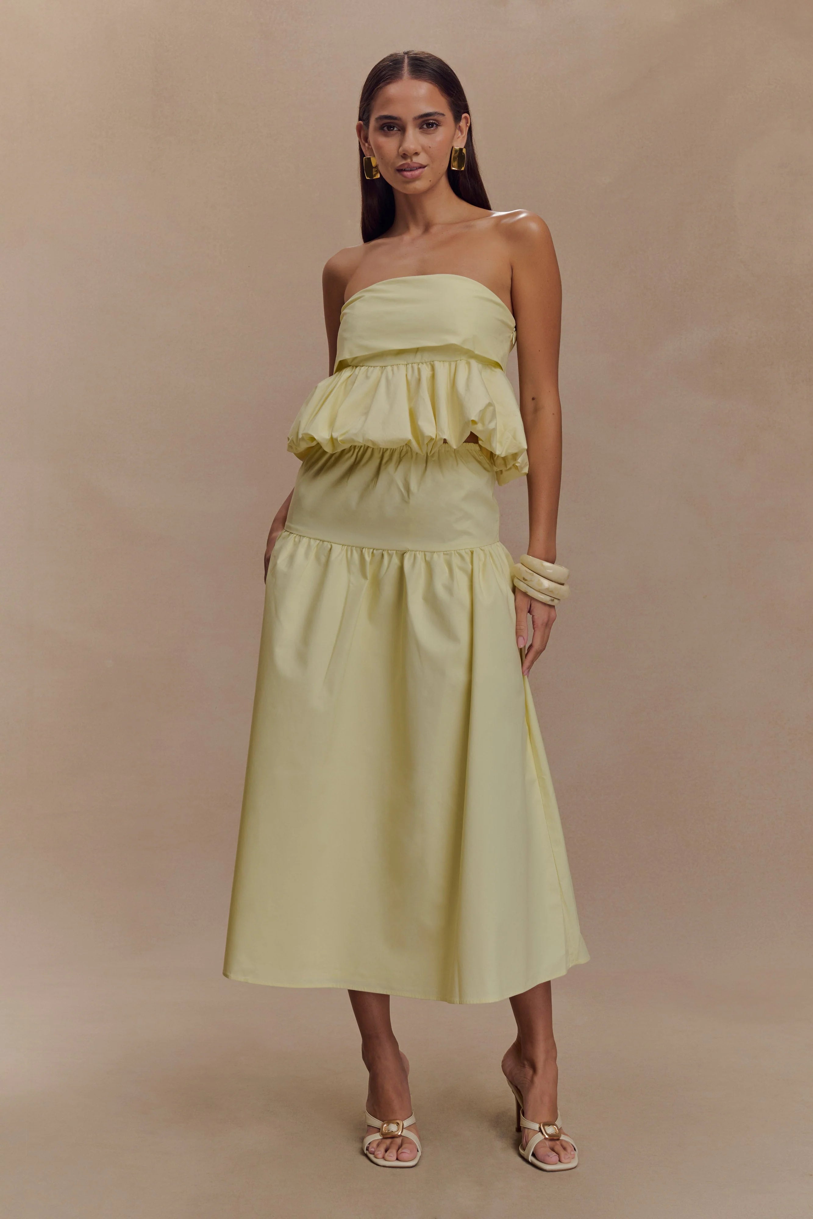 Amirah Midi Skirt - Lemon
