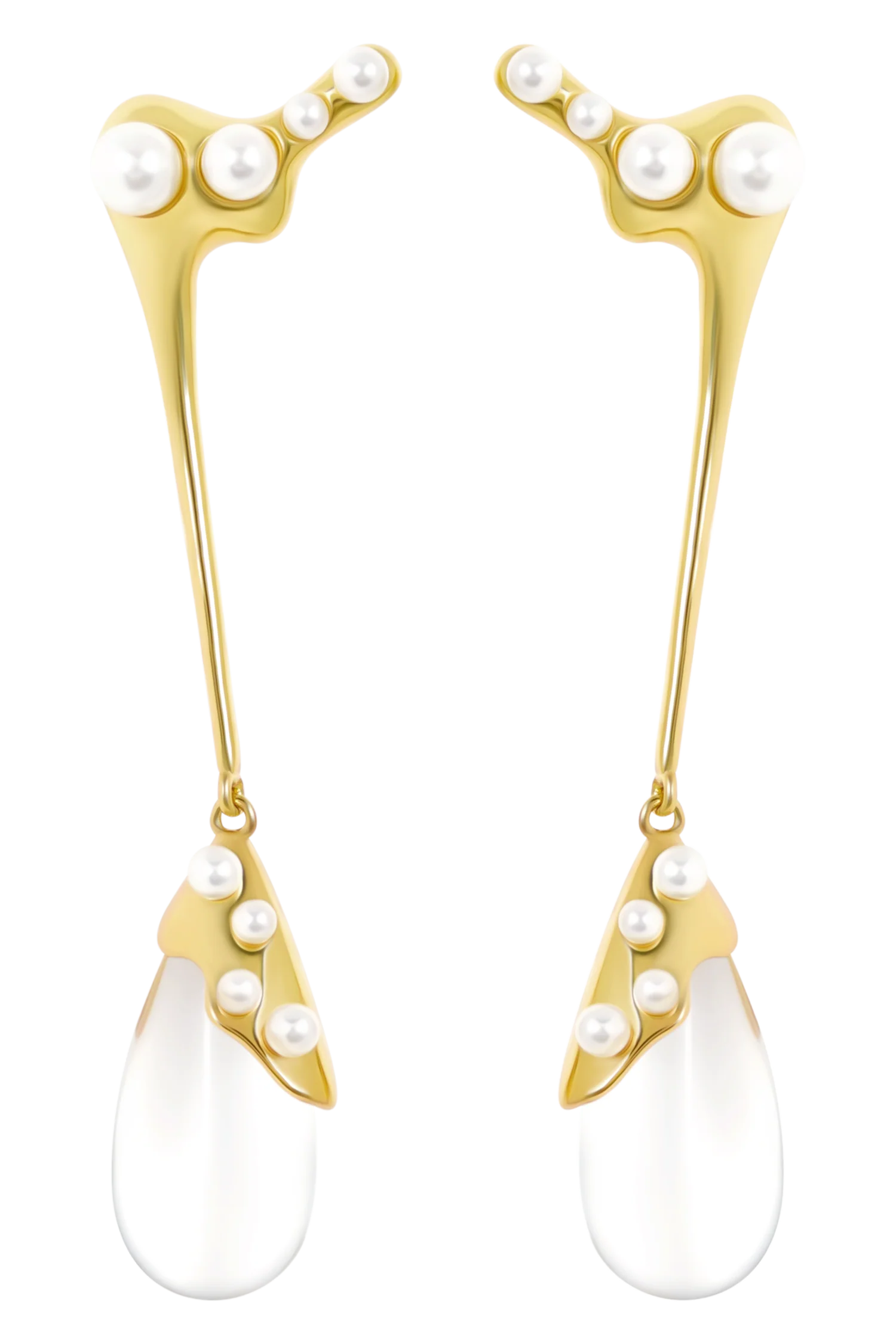 Adelaide Pearl Drop Earrings - Gold
