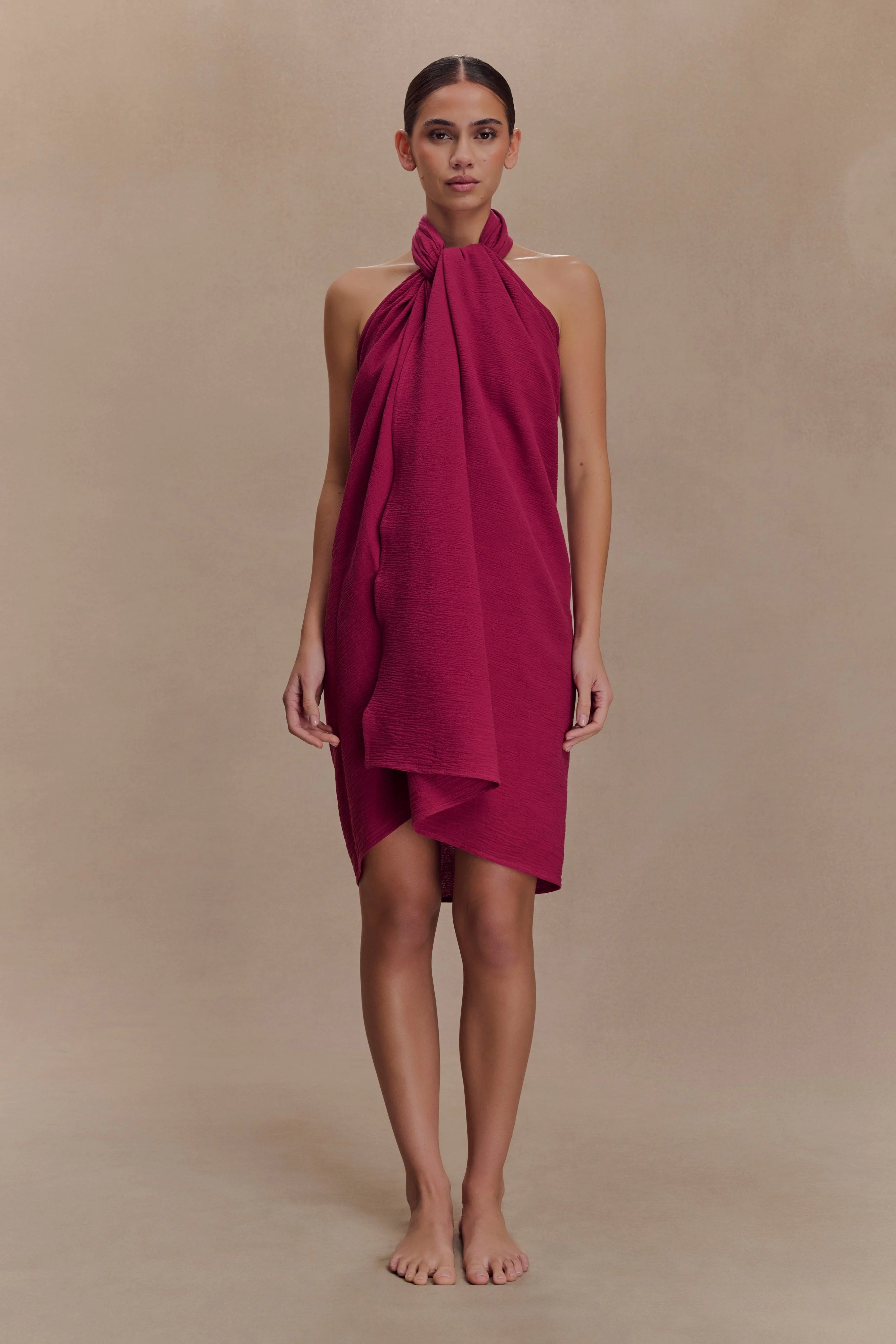 Evie Cotton Sarong - Wine