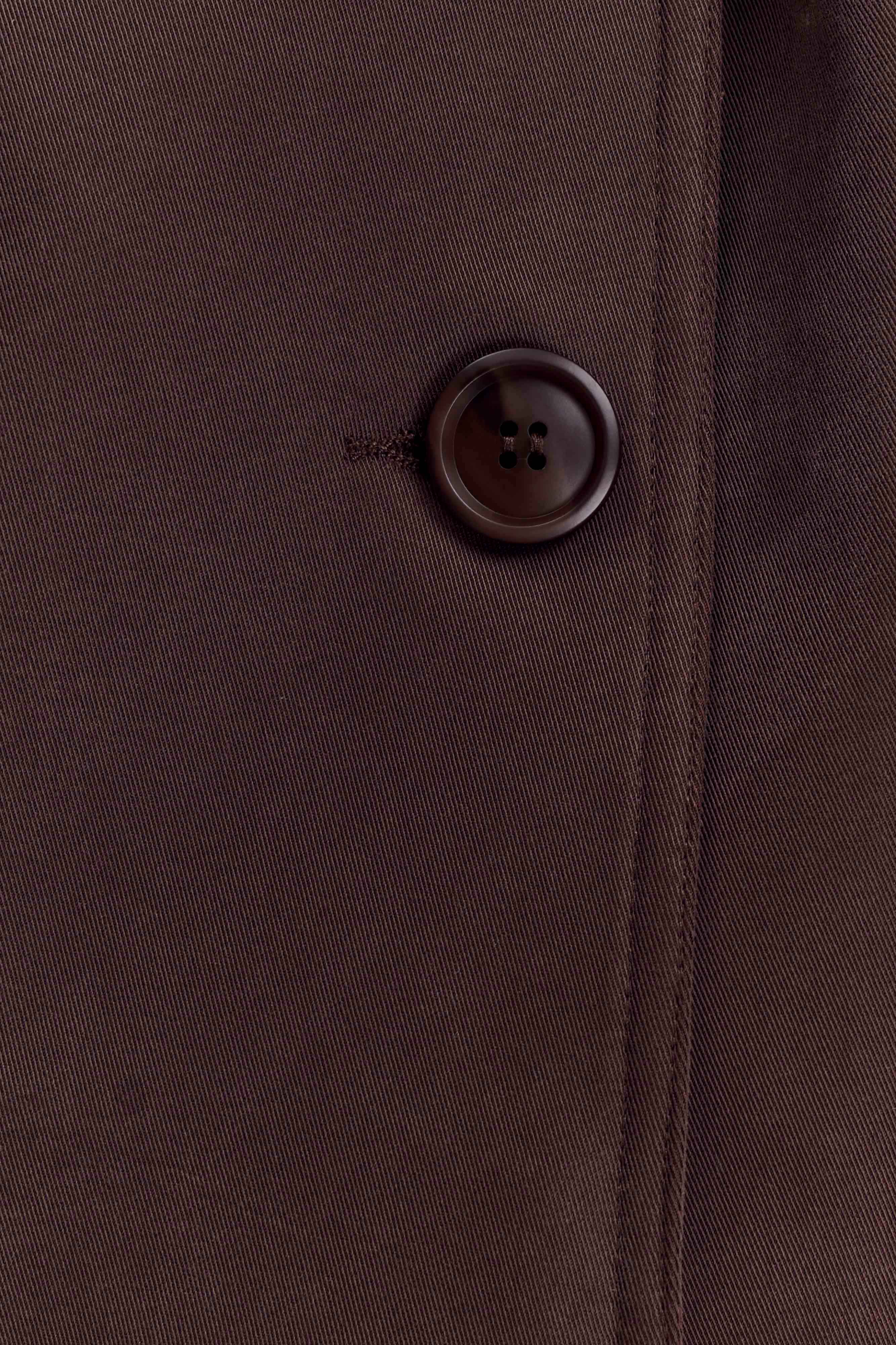 Alden Short Trench Jacket - Chocolate