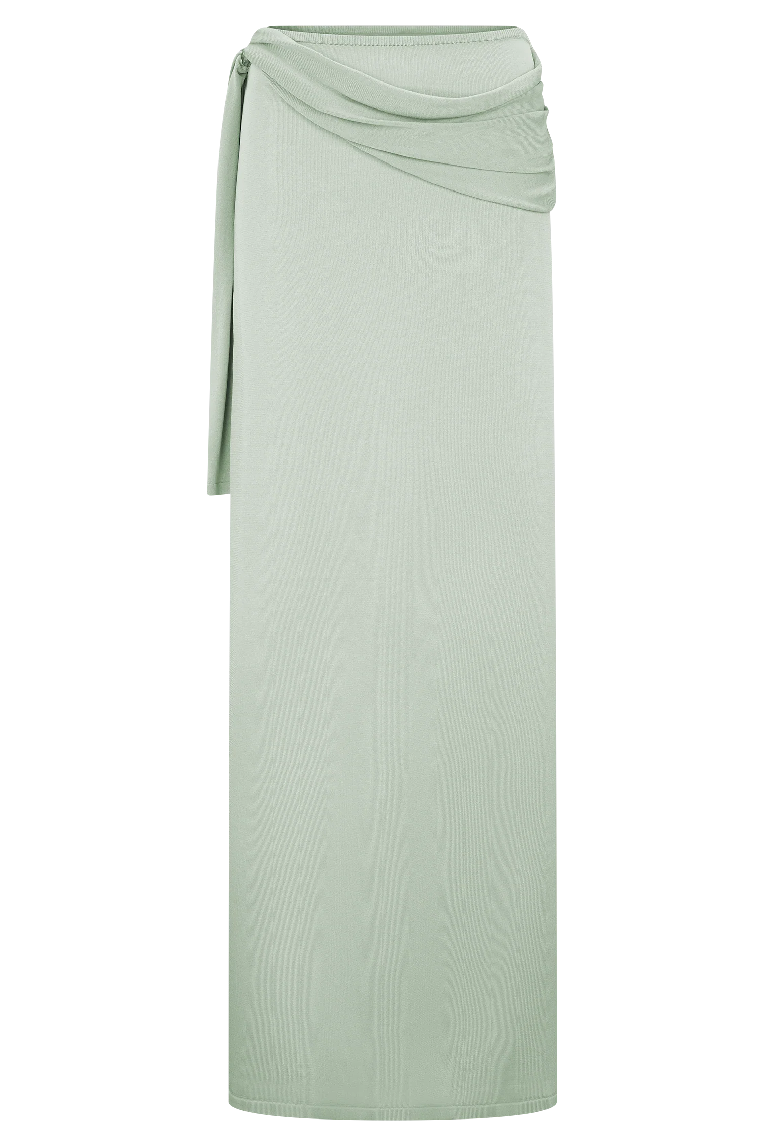 Bowie Low Rise Knit Maxi Skirt - Pastel Green