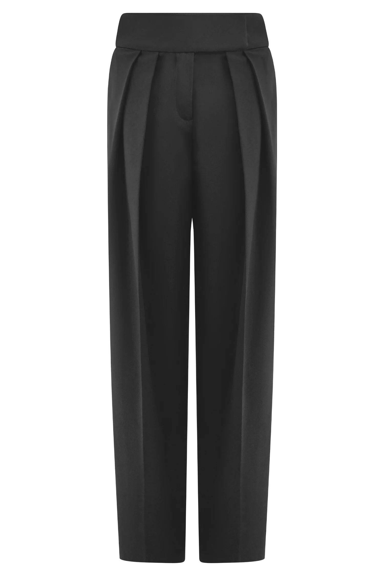 Penelope Pleated High Waisted Pants - Black