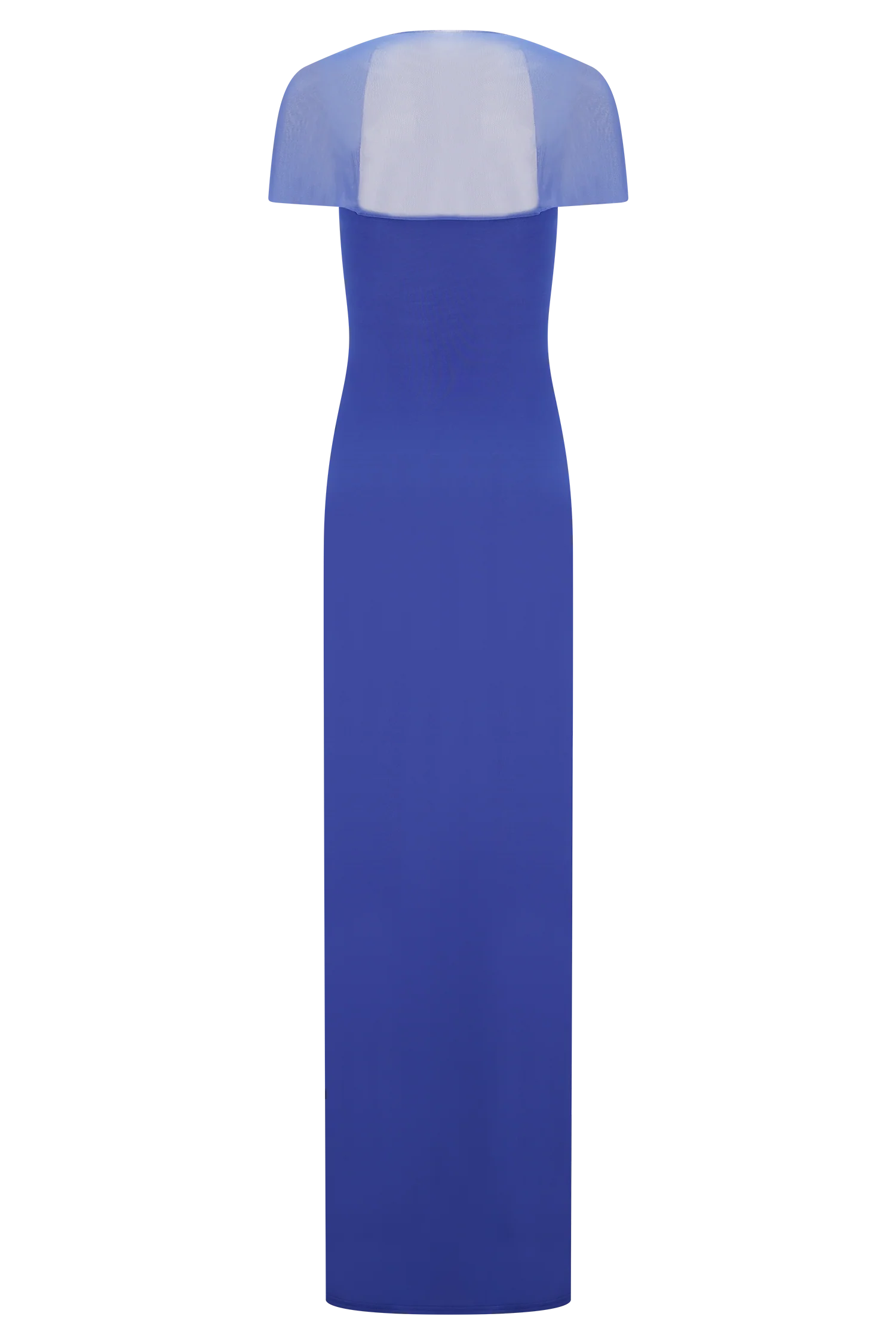 Wyatt Slinky And Mesh Maxi Dress - Cobalt Blue