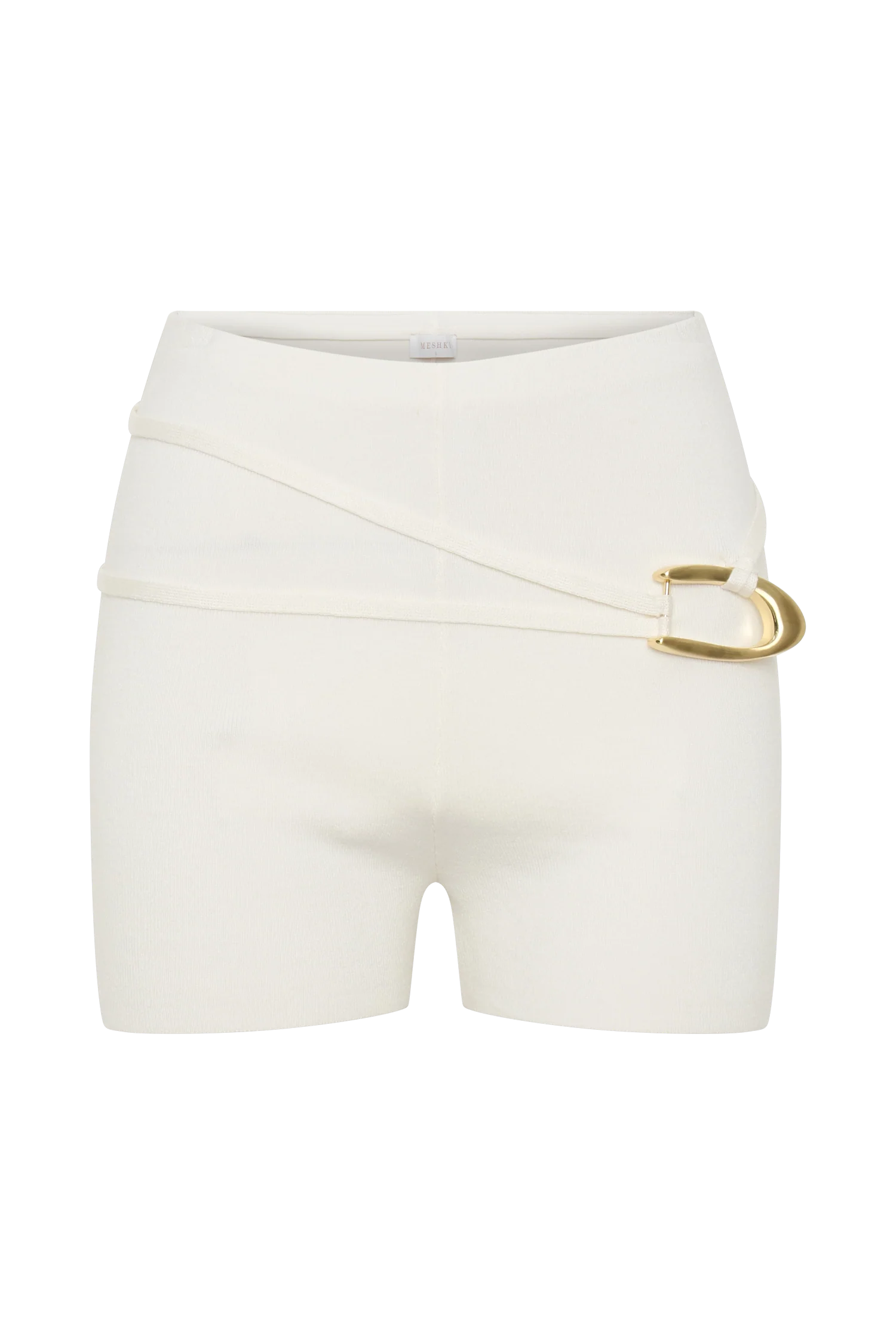 Dimitri Mini Knit Shorts With Belt - Ivory