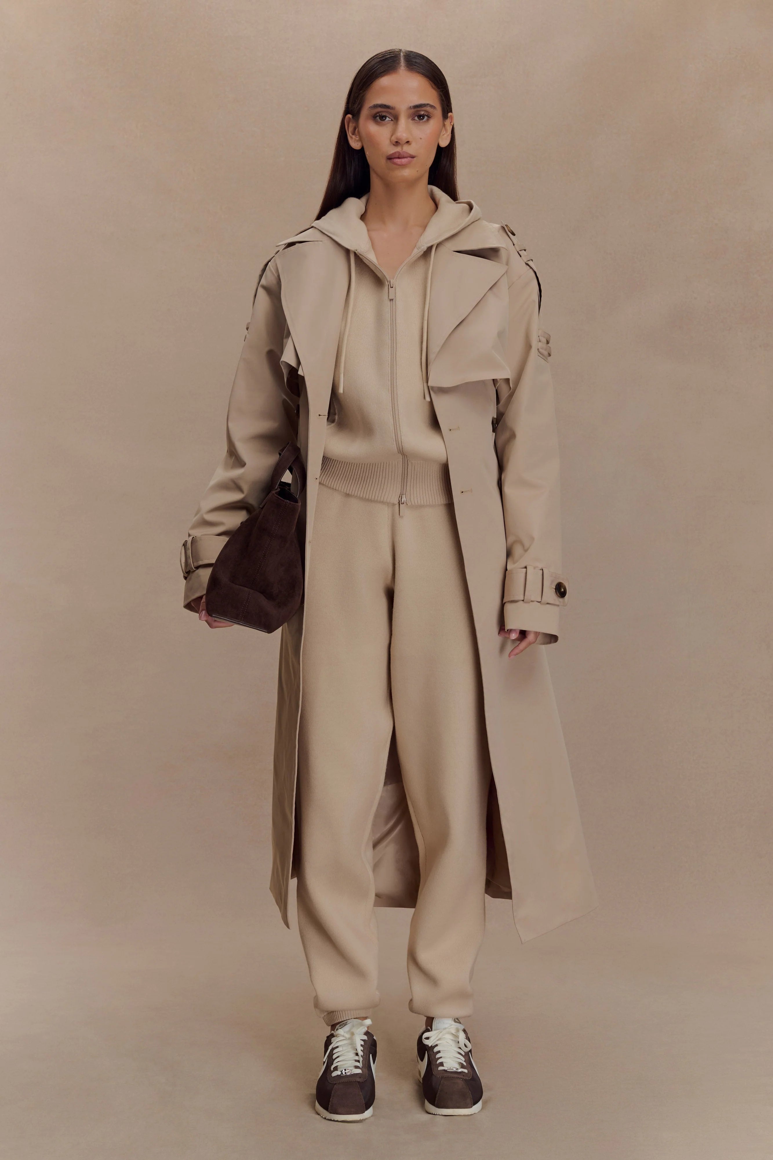 Lois Twill Trench Coat - Camel