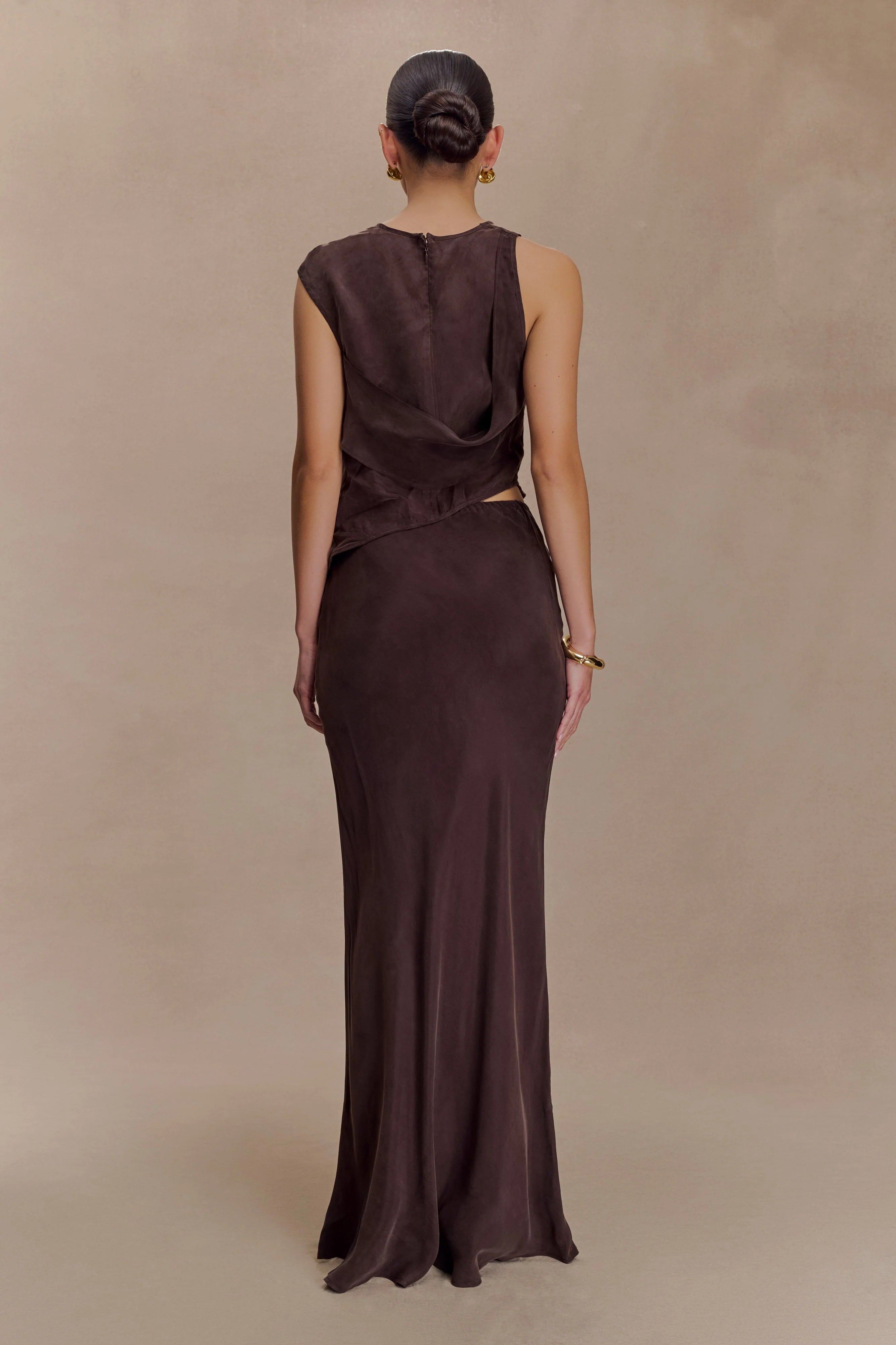 Violeta Asymmetric Top - Dark Chocolate