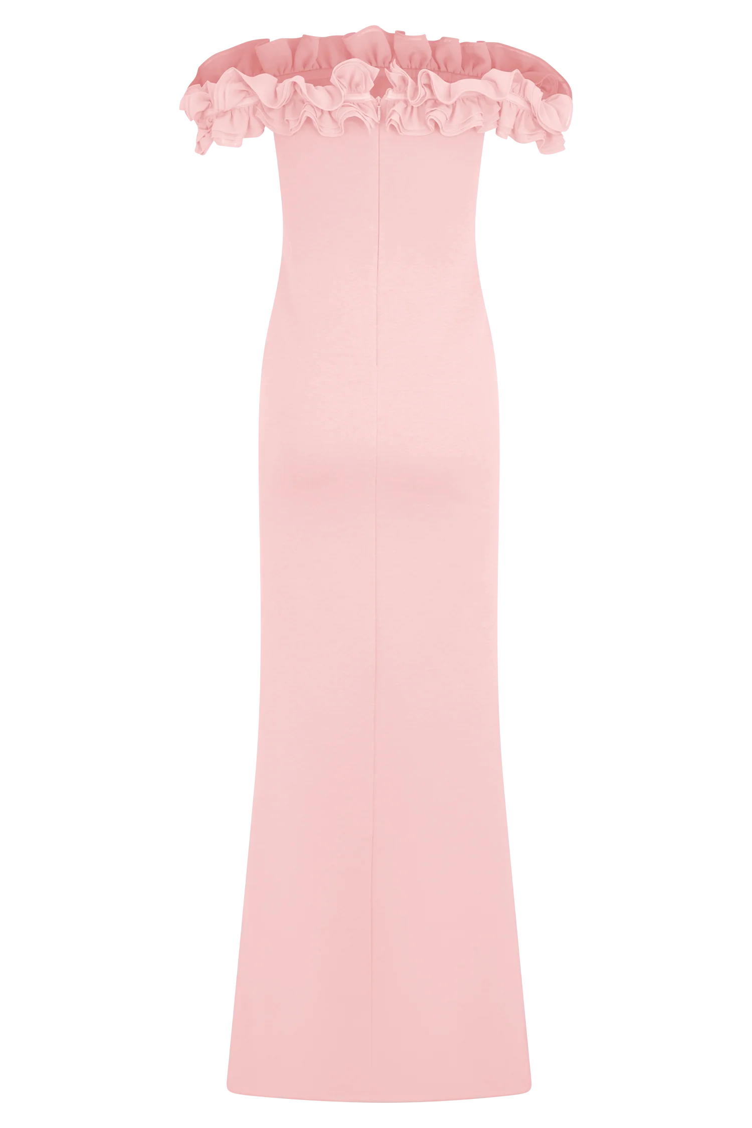 Nova Ruffle Off Shoulder Maxi Dress - Ballet Pink