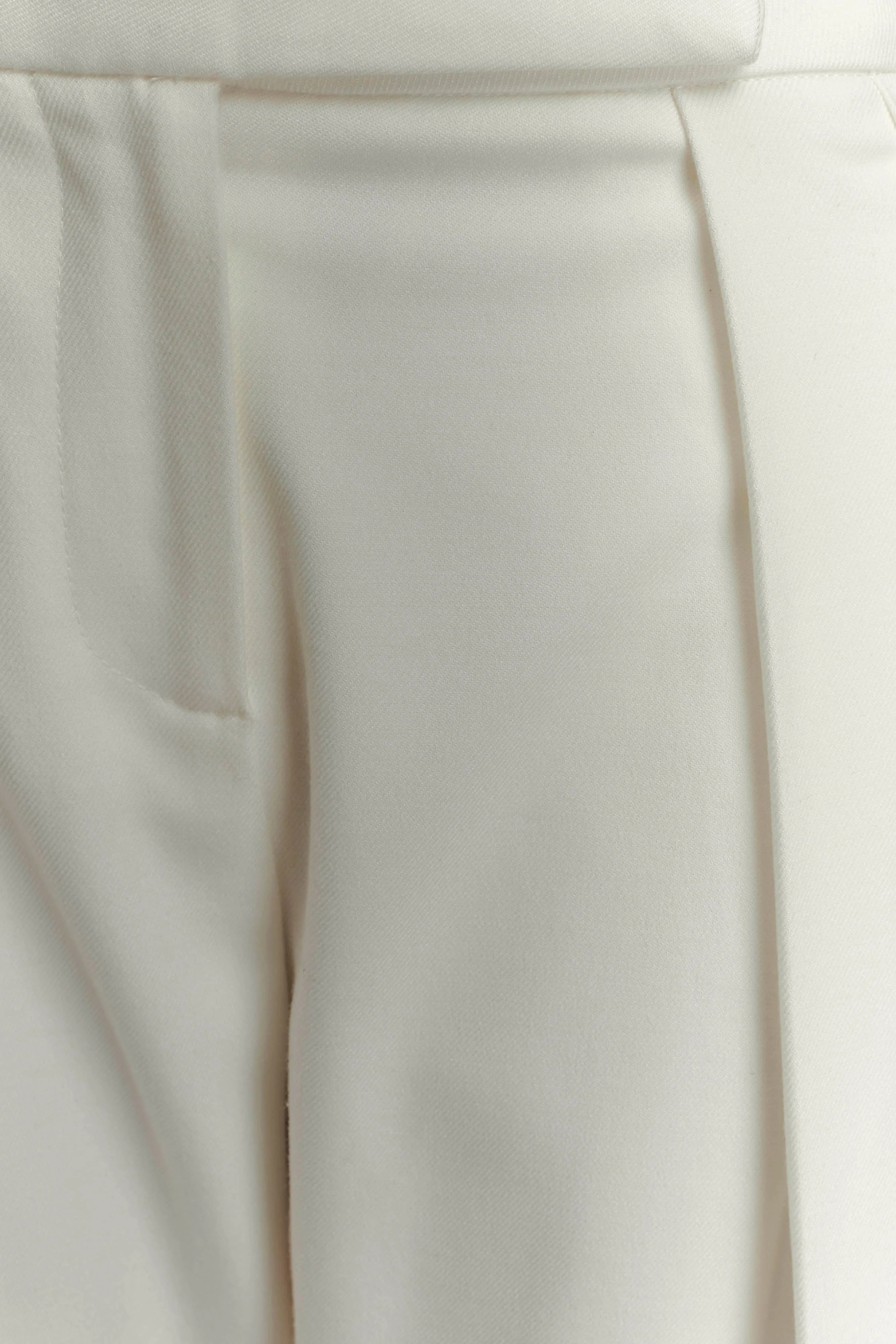 Penelope Pleated High Waisted Pants - Ivory