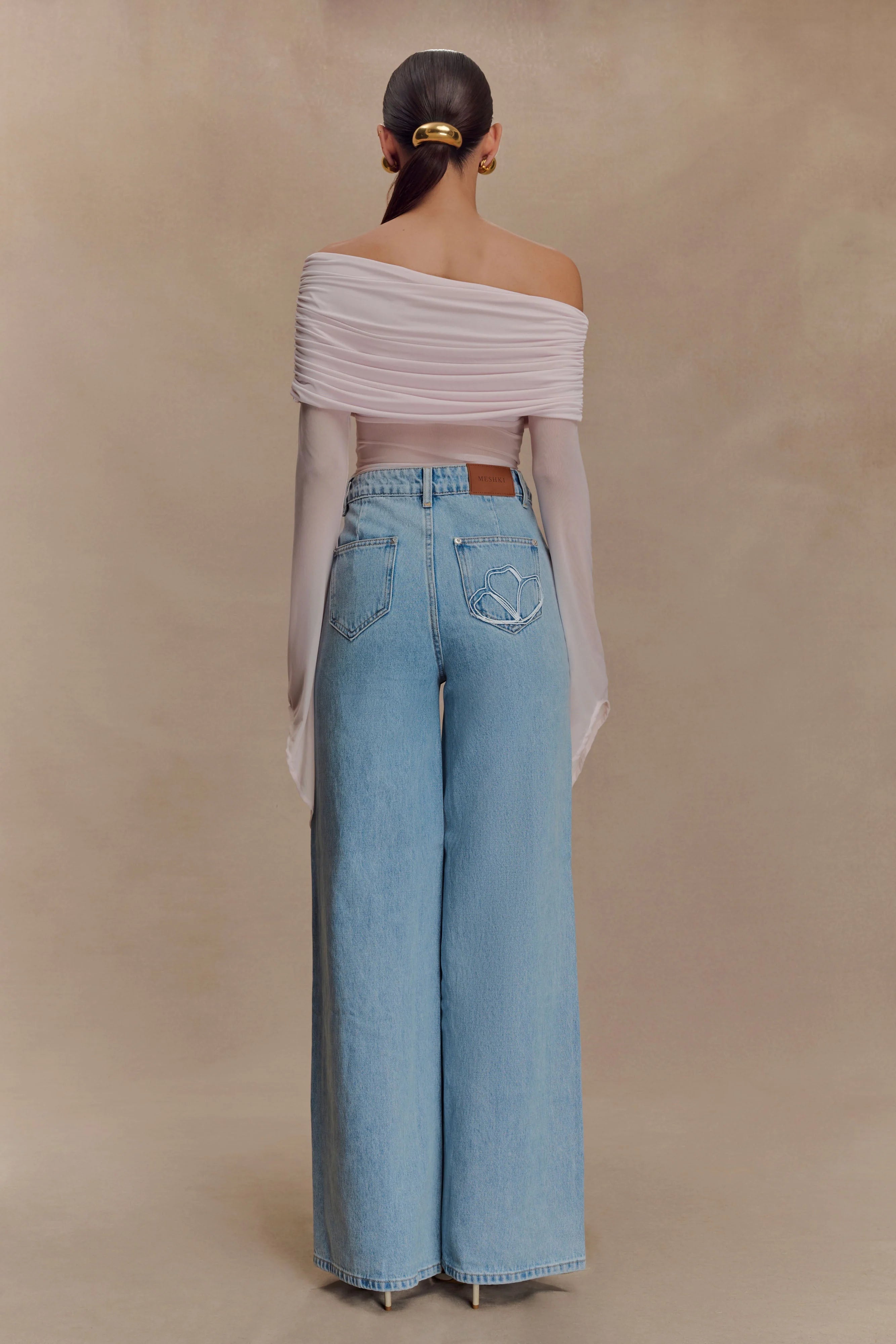 Dahlia One Shoulder Top - Pale Pink