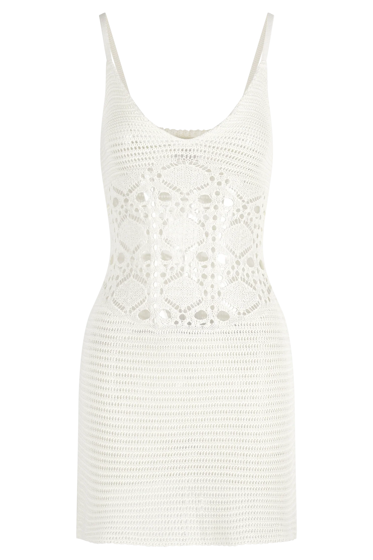 Everette Crochet Knit Mini Dress - Ivory