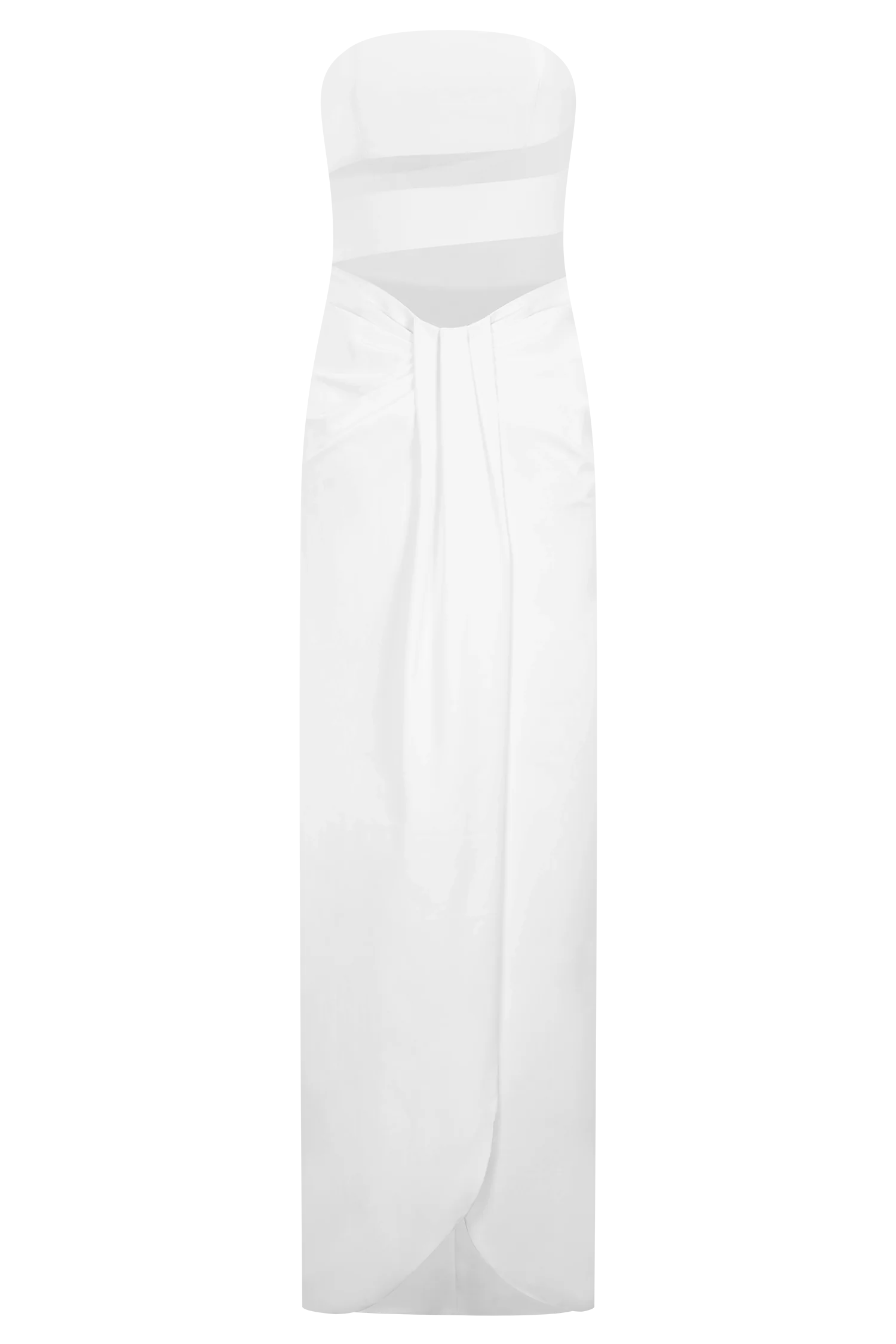 Paulina Cut Out Strapless Maxi Dress - White