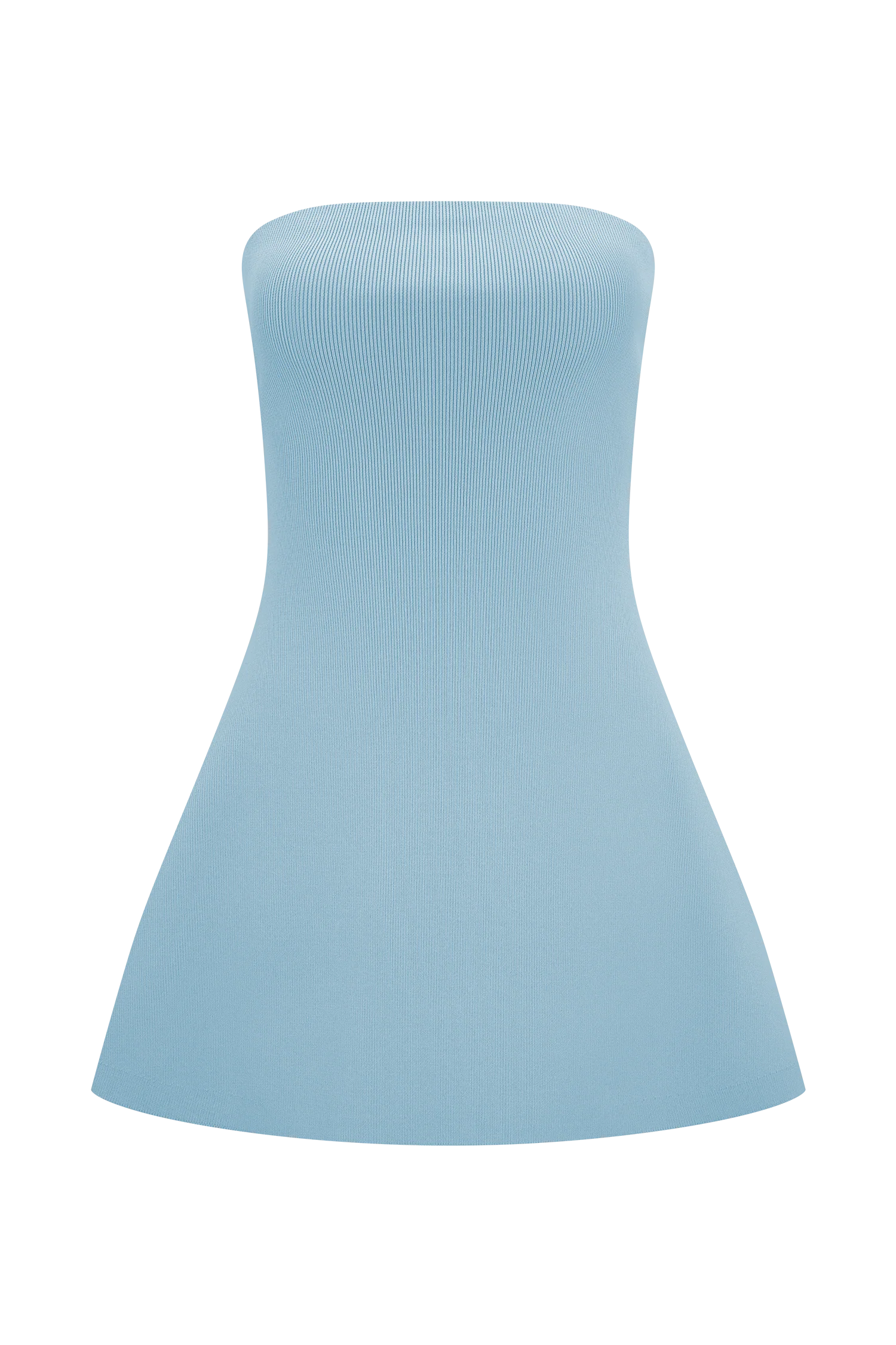 Anette Bandage Knit Strapless Top - Sky Blue