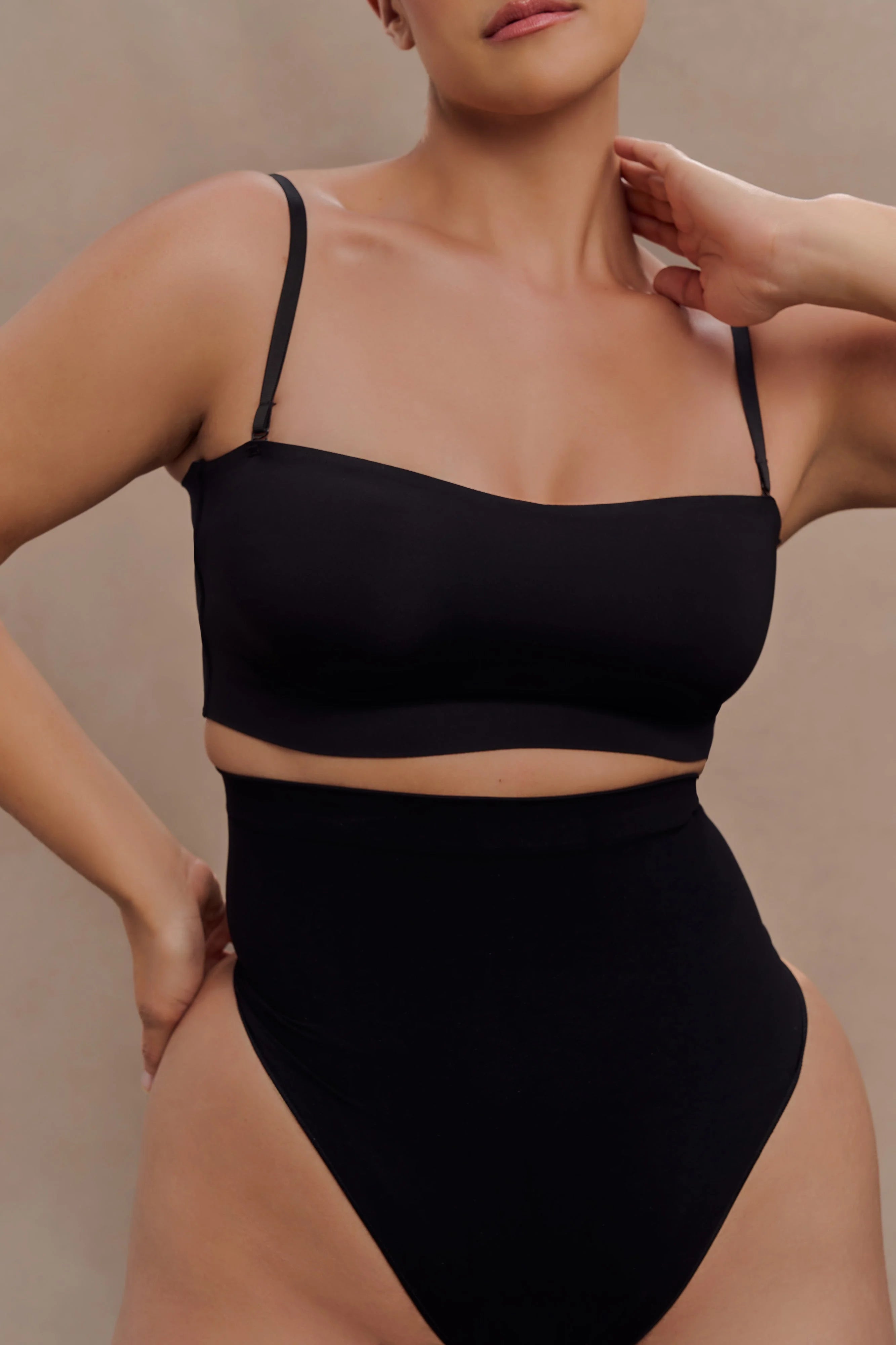 Saria High Waist Shapewear Briefs - Black
