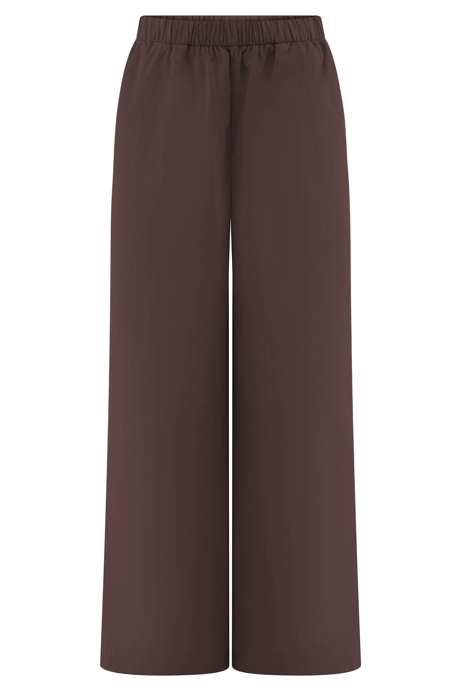 Janayia Cotton Wide Leg Pants - Dark Espresso