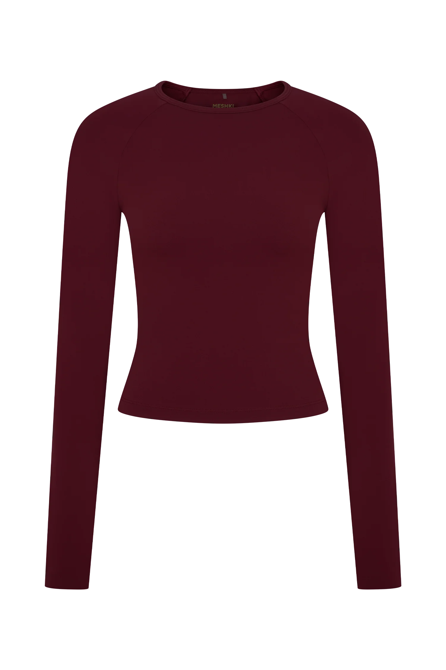 Eliana Long Sleeve Active Top - Burgundy