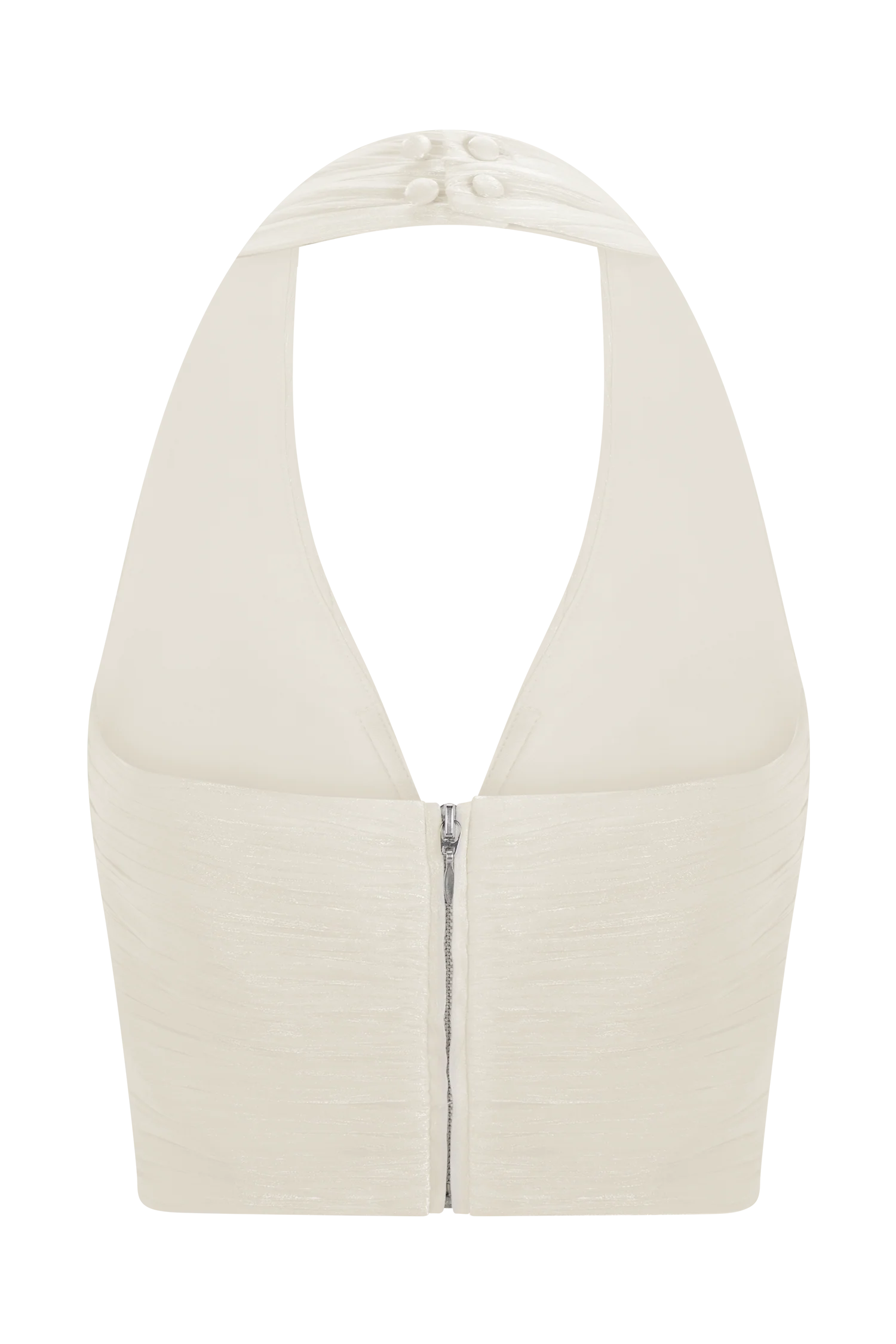 Makena Gathered V Neck Top - Opal White