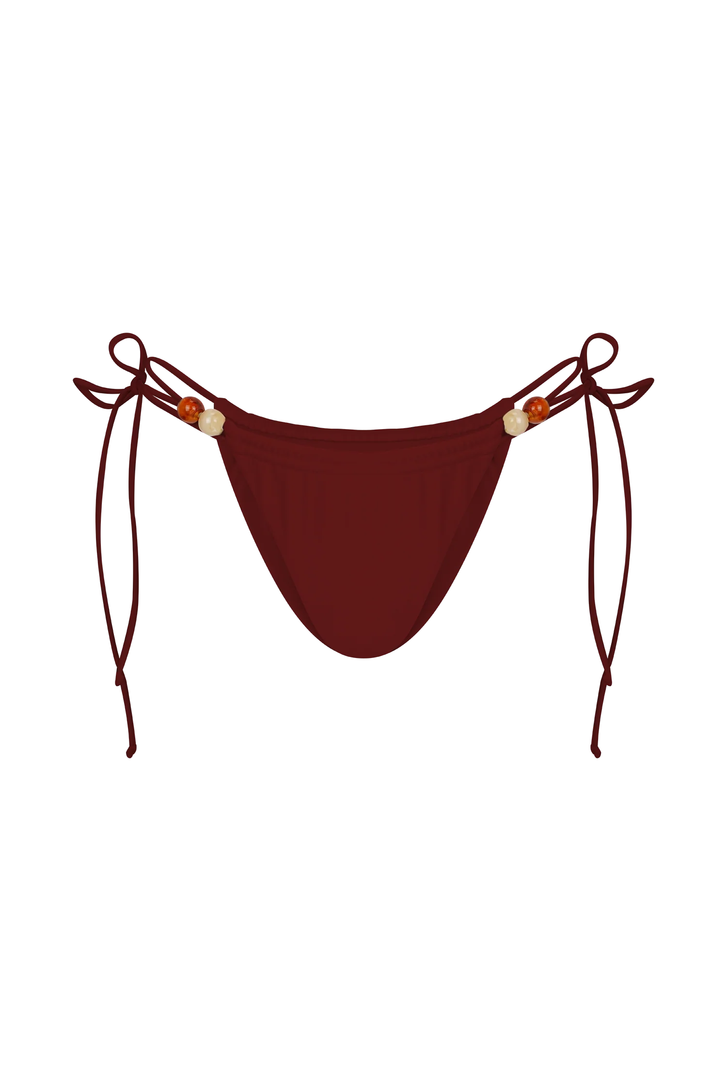 Memphis Beaded Bikini Bottom - Wine